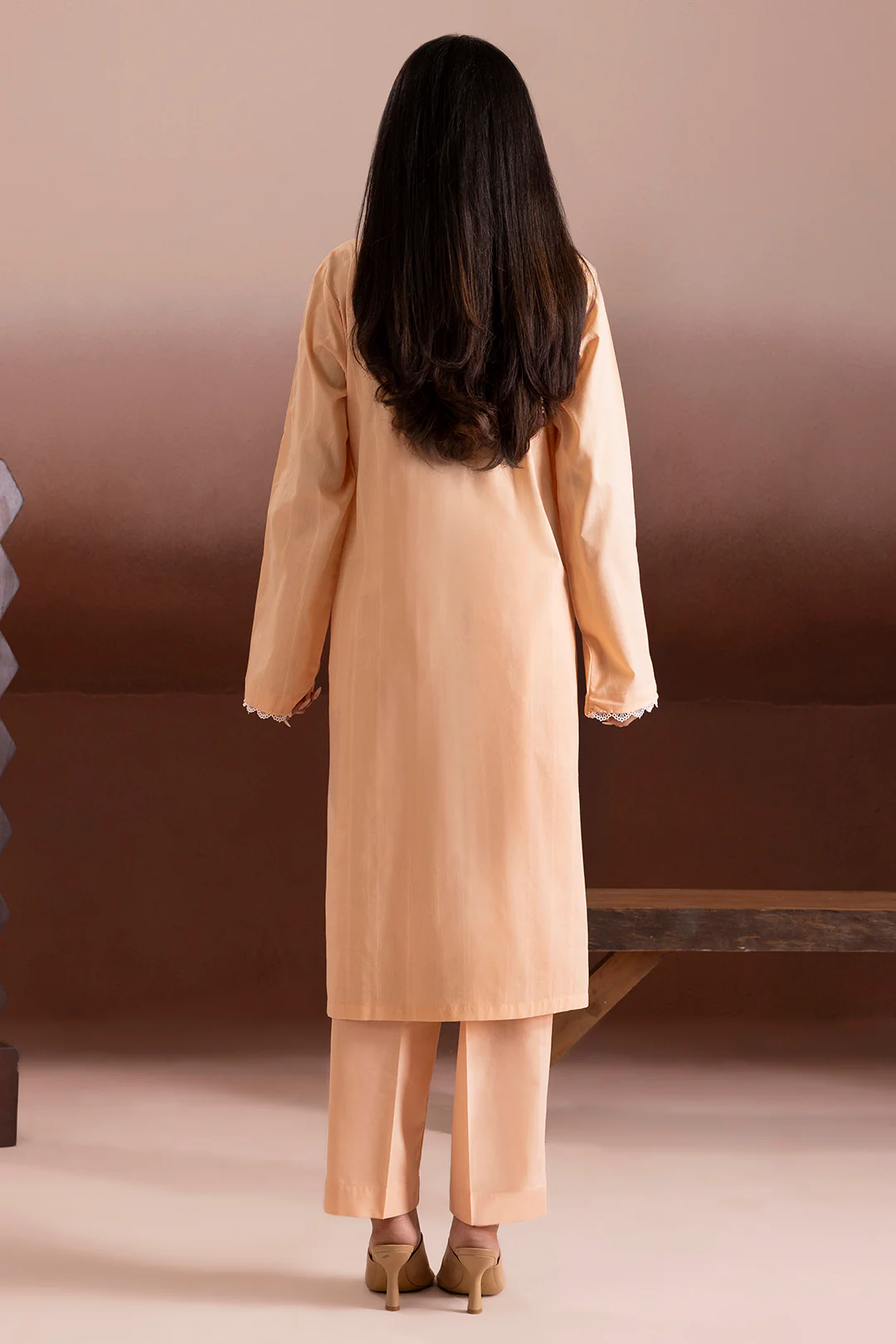 Embroidered Kurta Trouser - 2049 - Image 9
