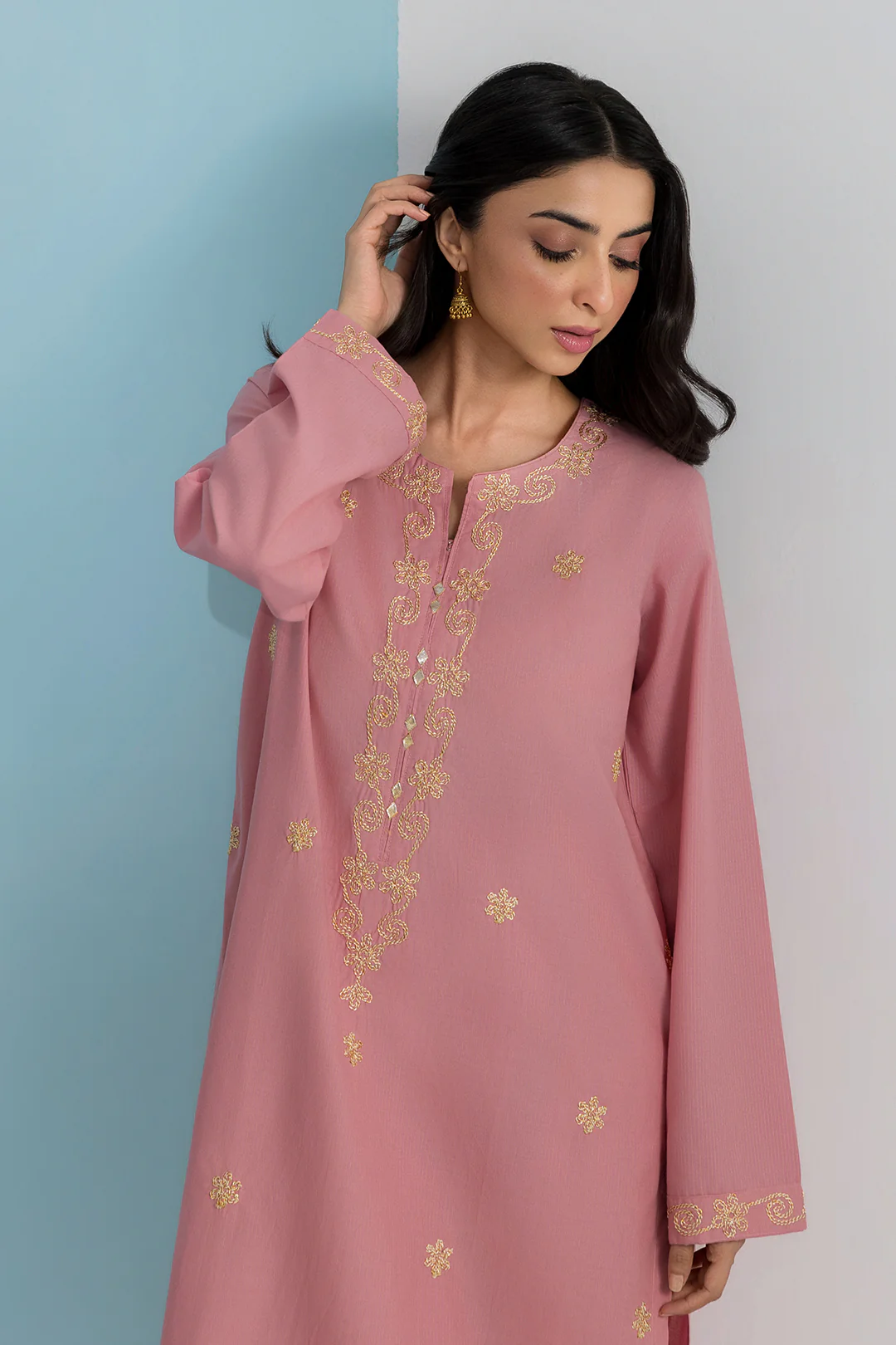 Embroidered Kurta Trouser - 2099 - Image 4