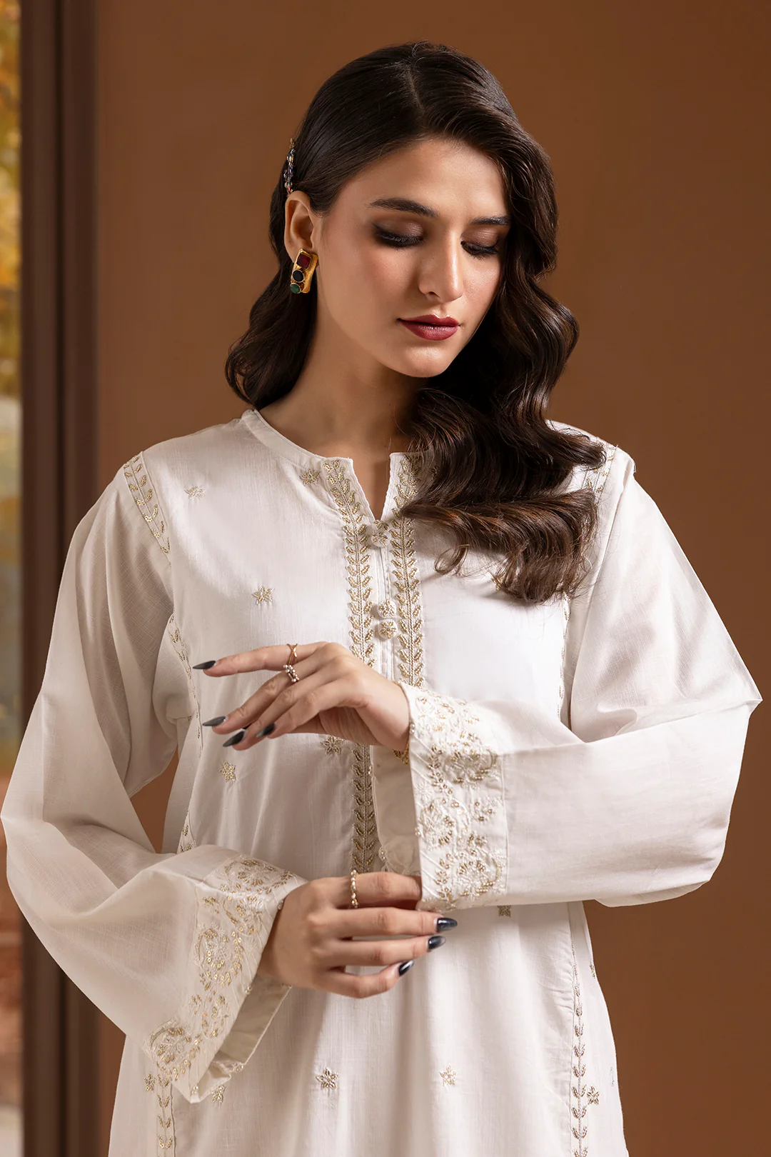 Embroidered Kurta Trouser - 2503 - Image 6