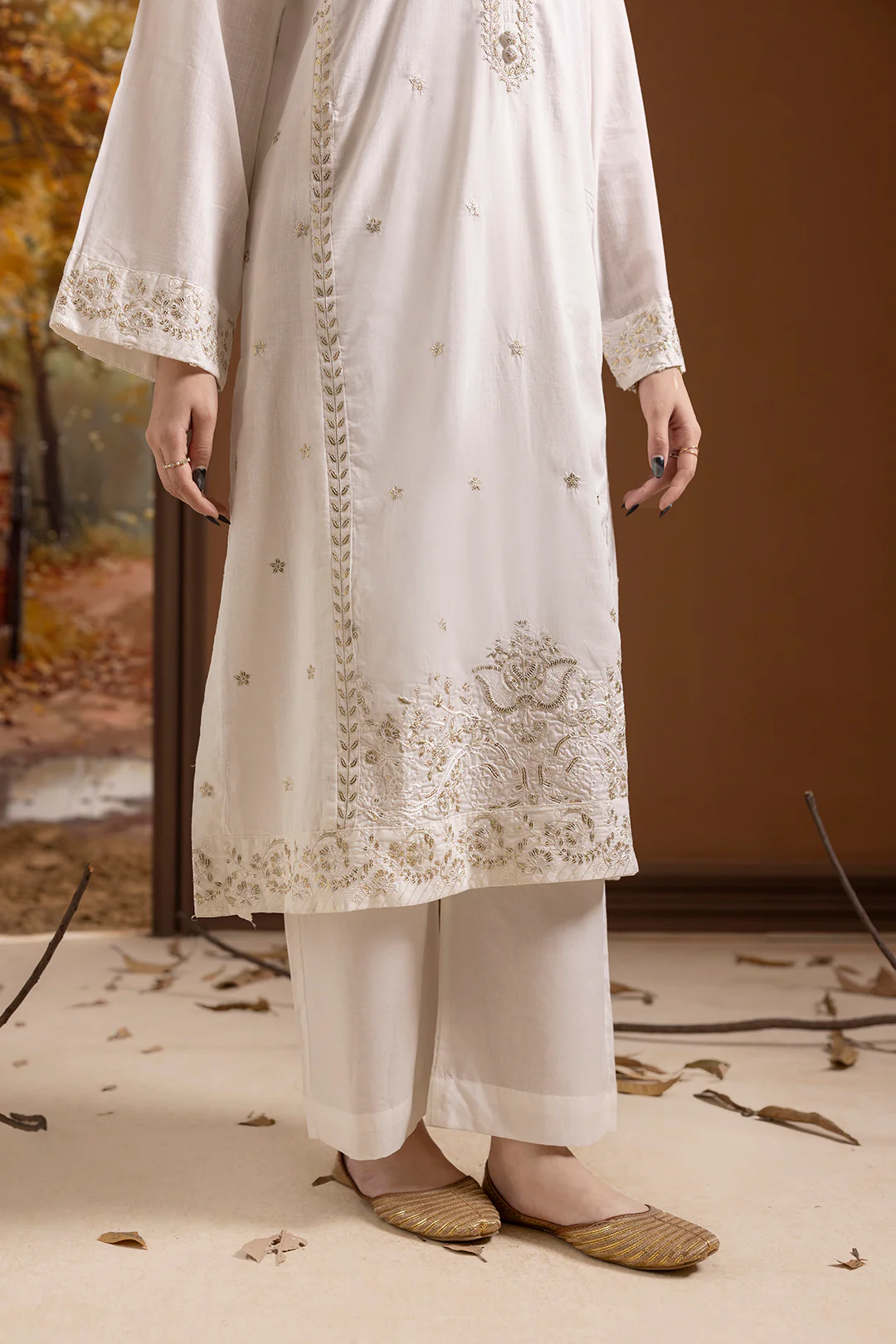 Embroidered Kurta Trouser - 2503 - Image 7