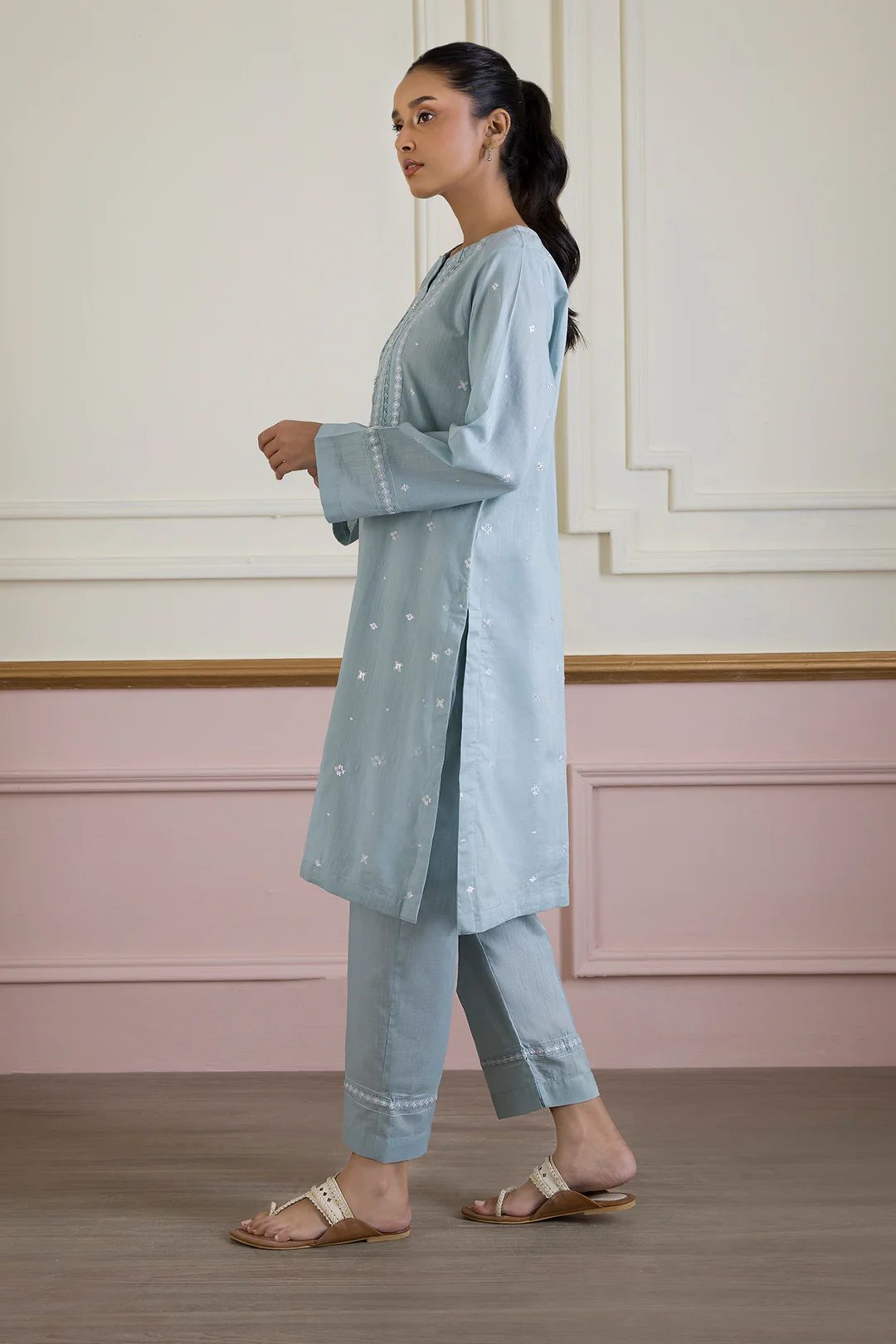 Embroidered Kurta Trouser - 2509 - Image 6