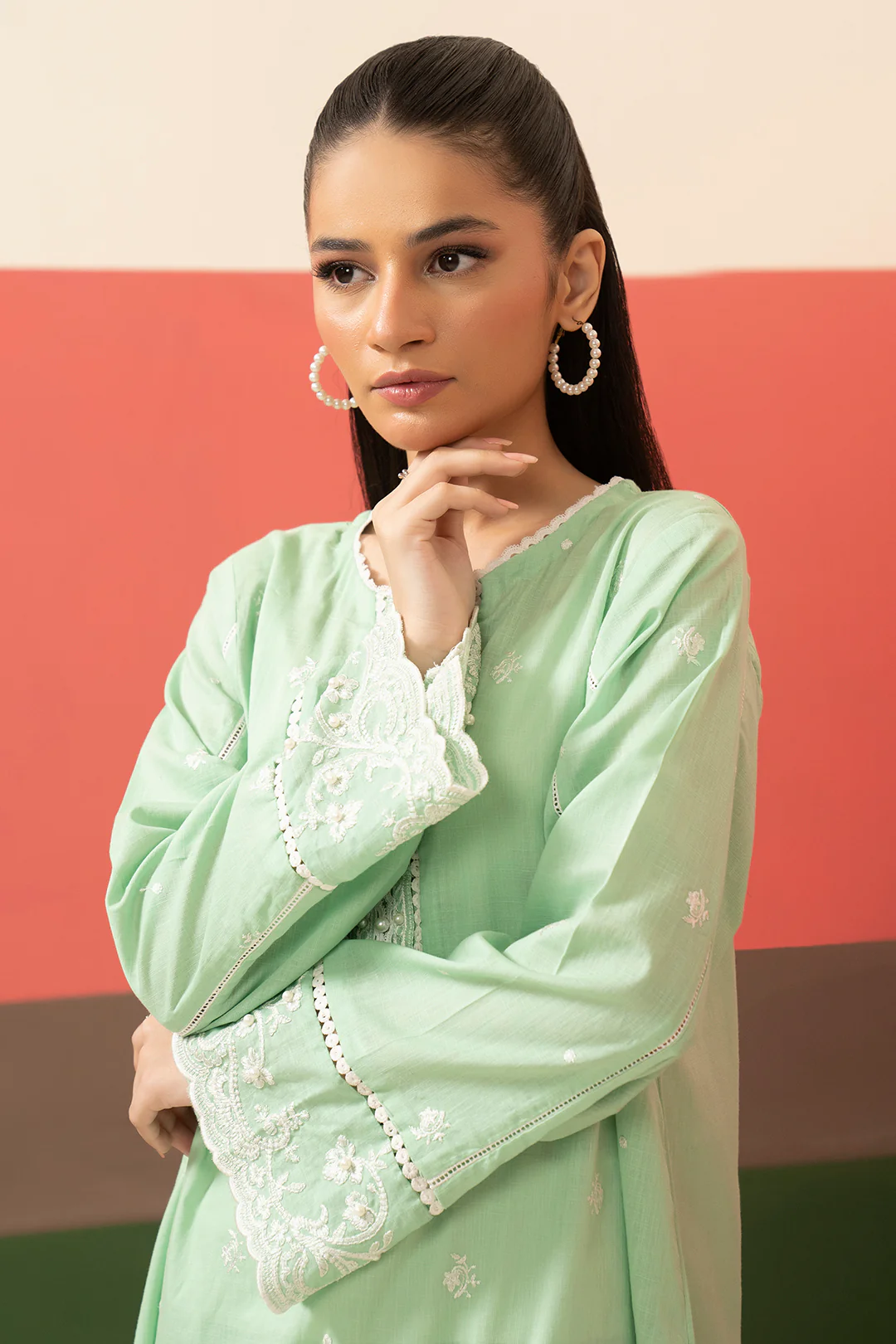 Embroidered Kurta Trouser - 2510 - Image 2