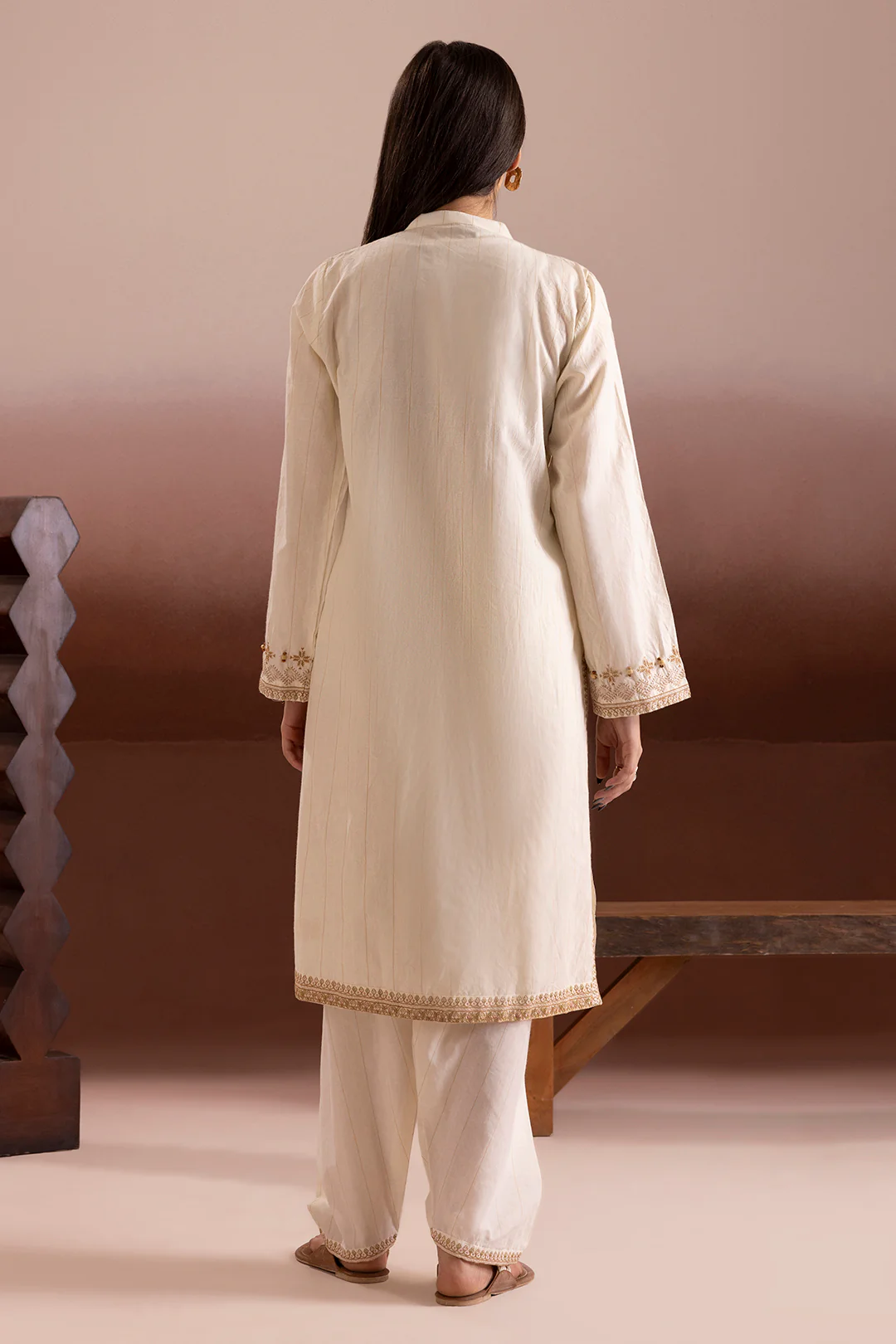 Embroidered Kurta Trouser - 2539 - Image 14