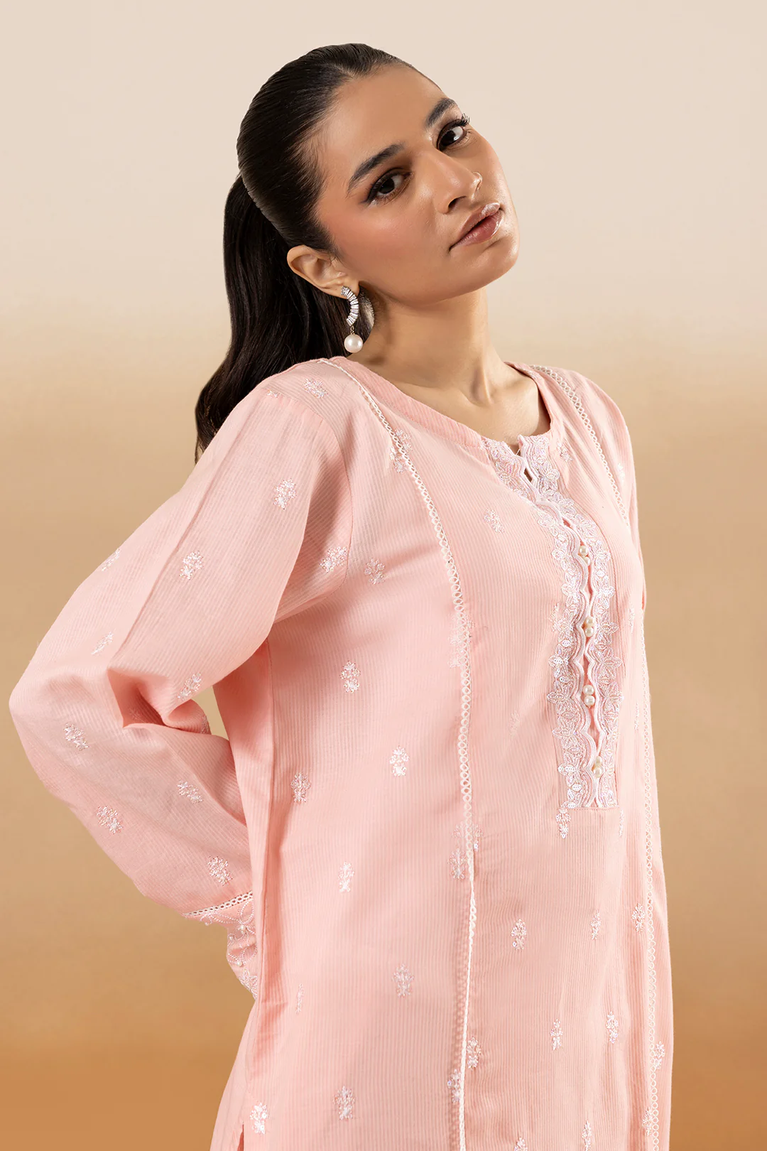 Embroidered Kurta Trouser - 2541 - Image 6