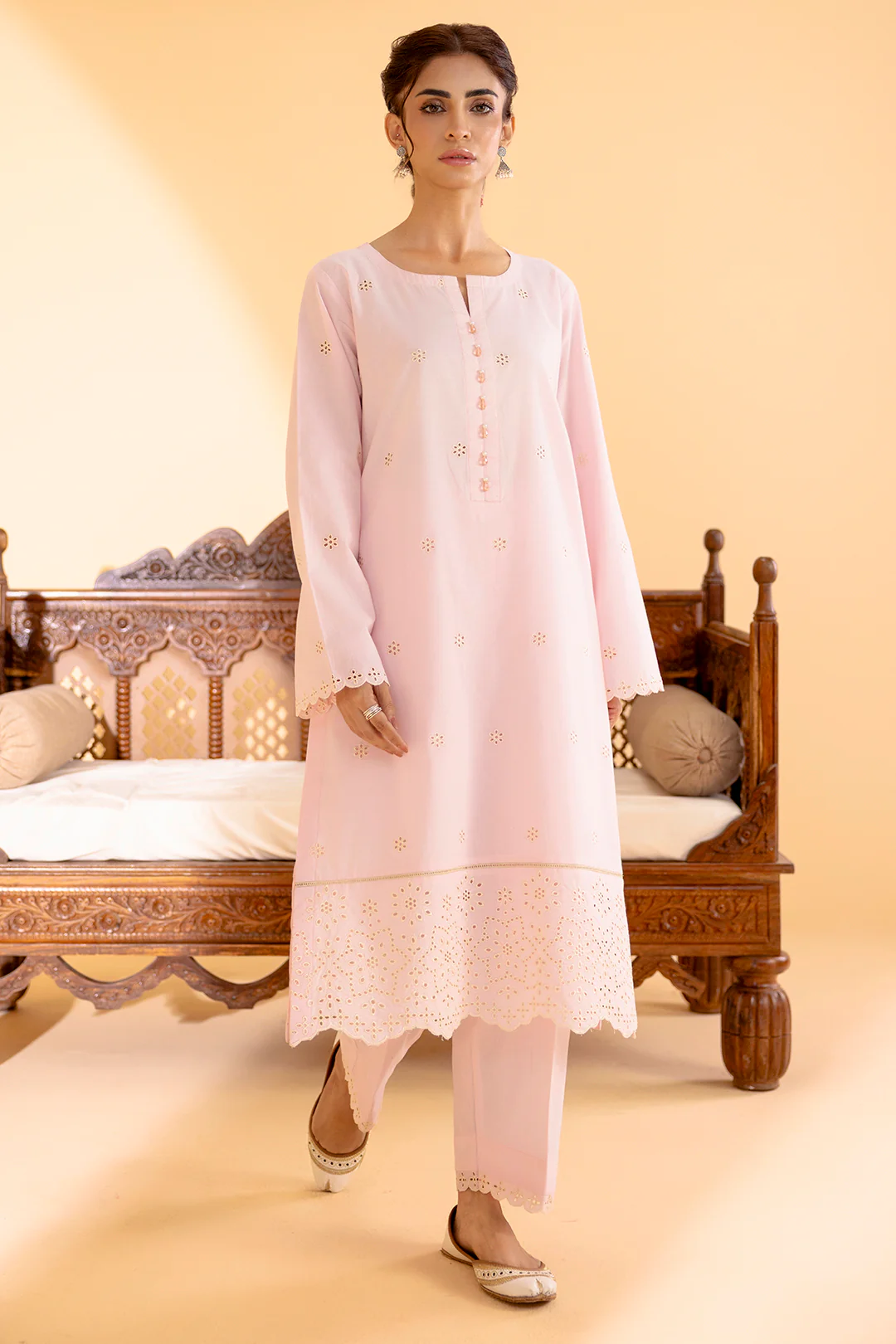 Embroidered Kurta Trouser - 2566 - Image 6