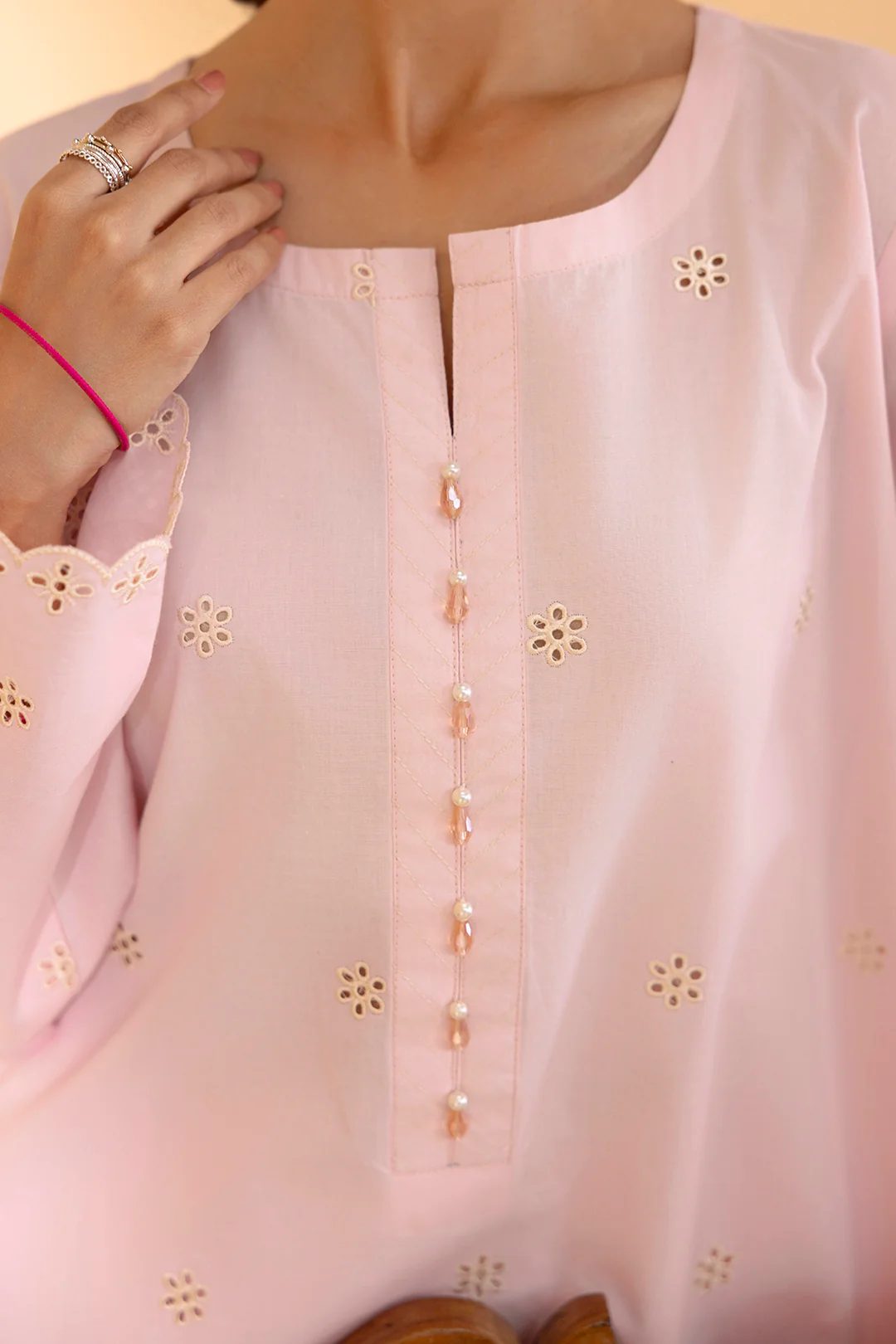 Embroidered Kurta Trouser - 2566 - Image 7