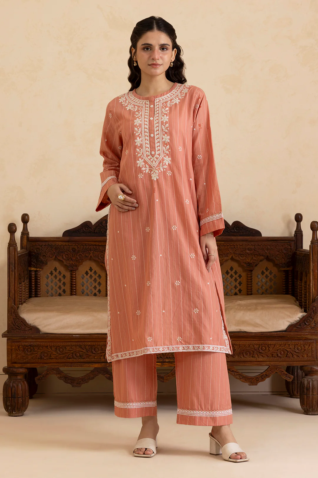 Embroidered Kurta Trouser - 2568 - Image 6