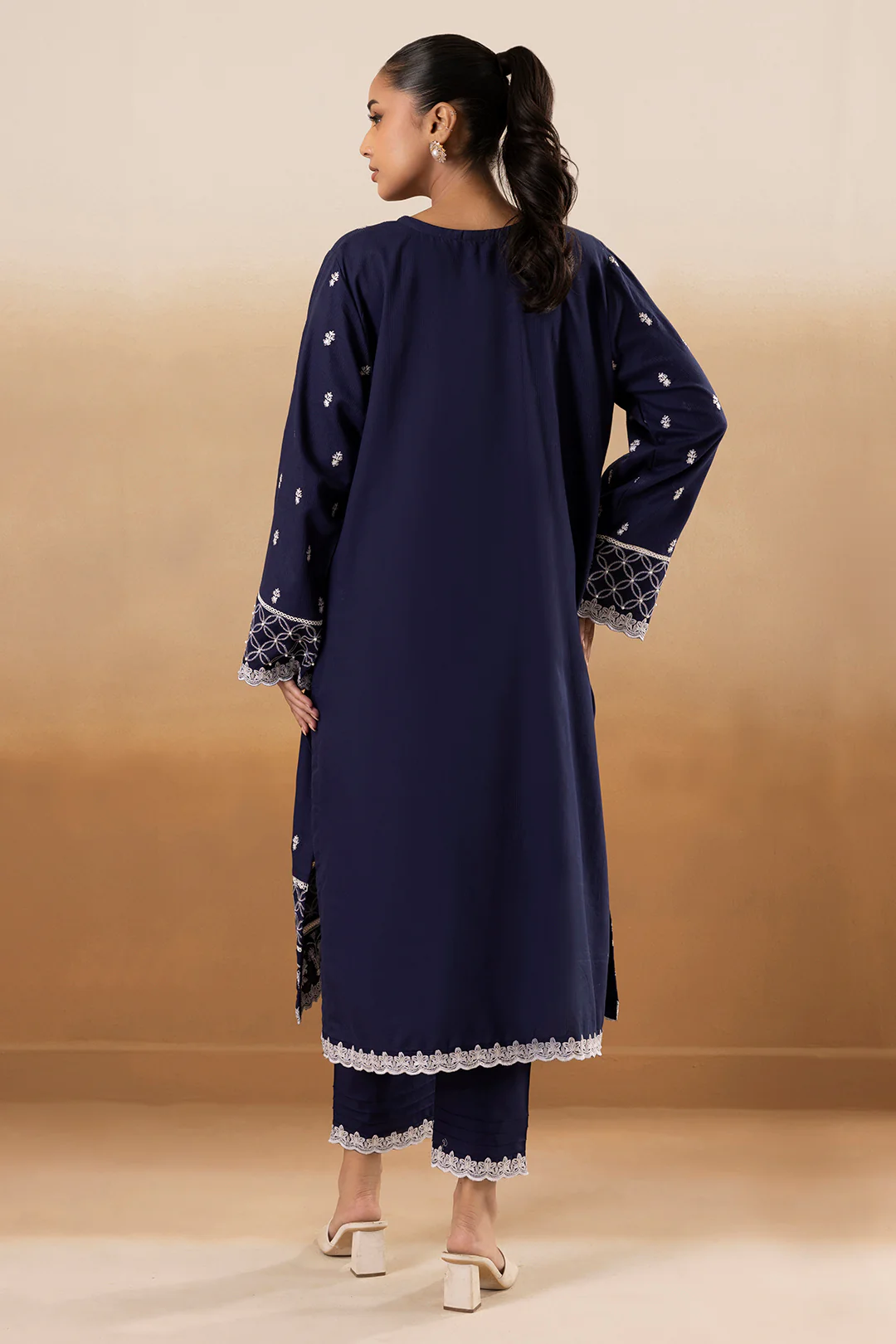 Embroidered Kurta Trouser - 2569 - Image 7