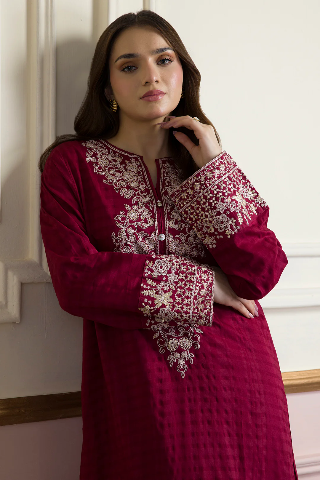 Embroidered Kurta Trouser - 2570 - Image 2