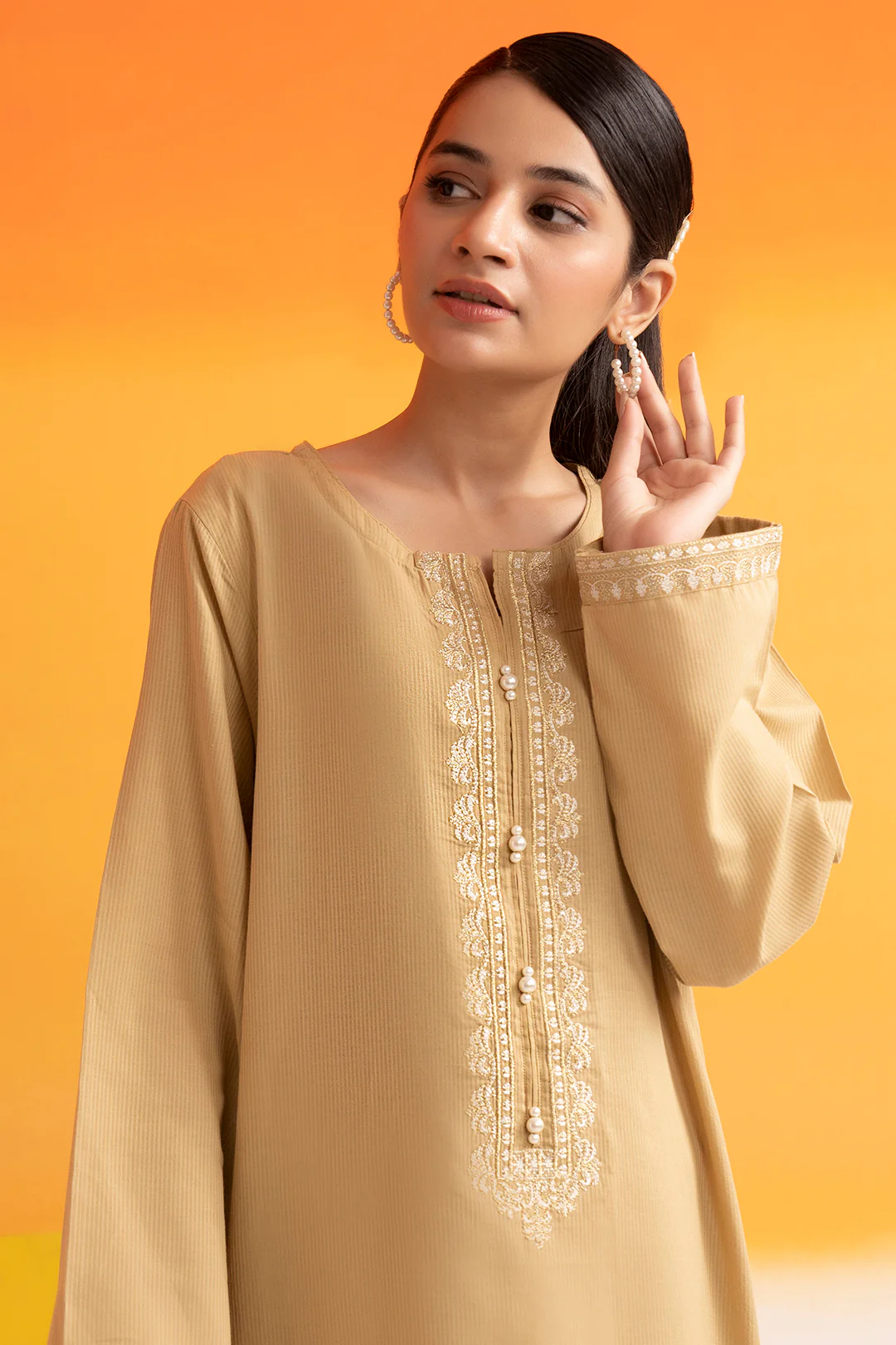Embroidered Kurta Trouser - 2572 - Image 2