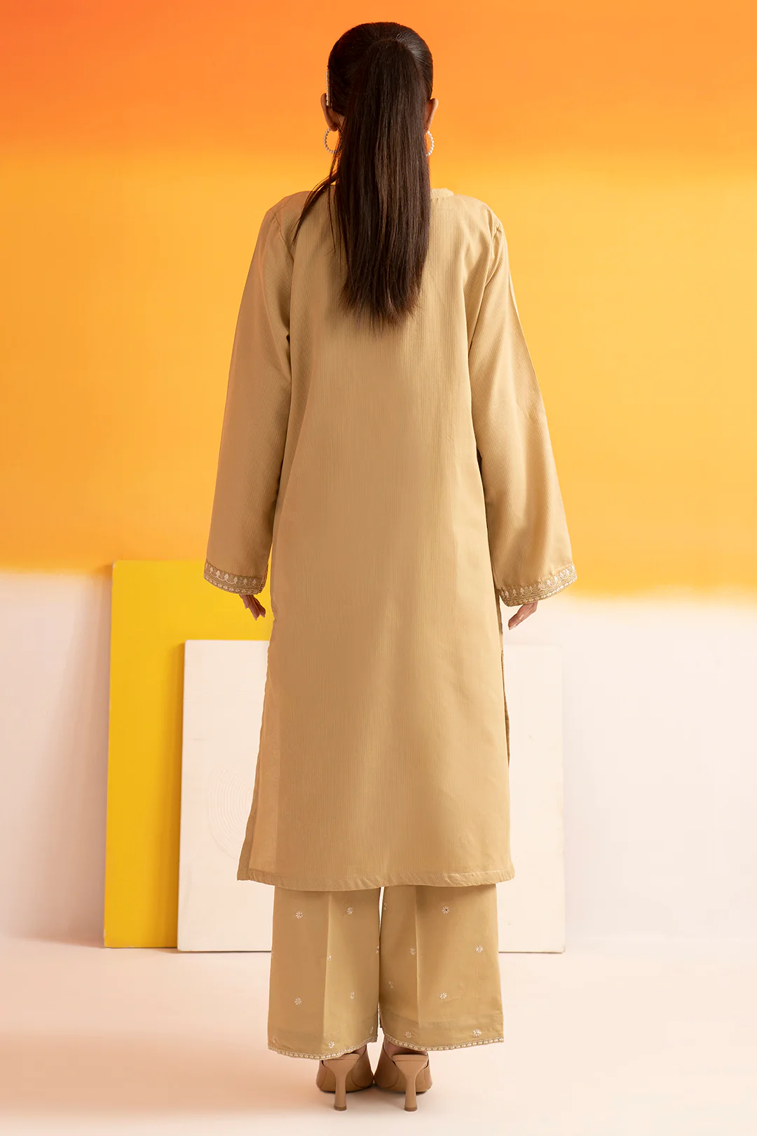 Embroidered Kurta Trouser - 2572 - Image 7