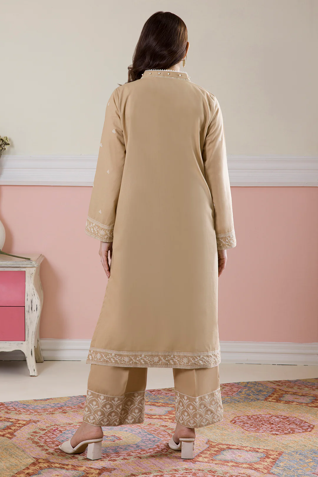 Embroidered Kurta Trouser - 2600 - Image 11