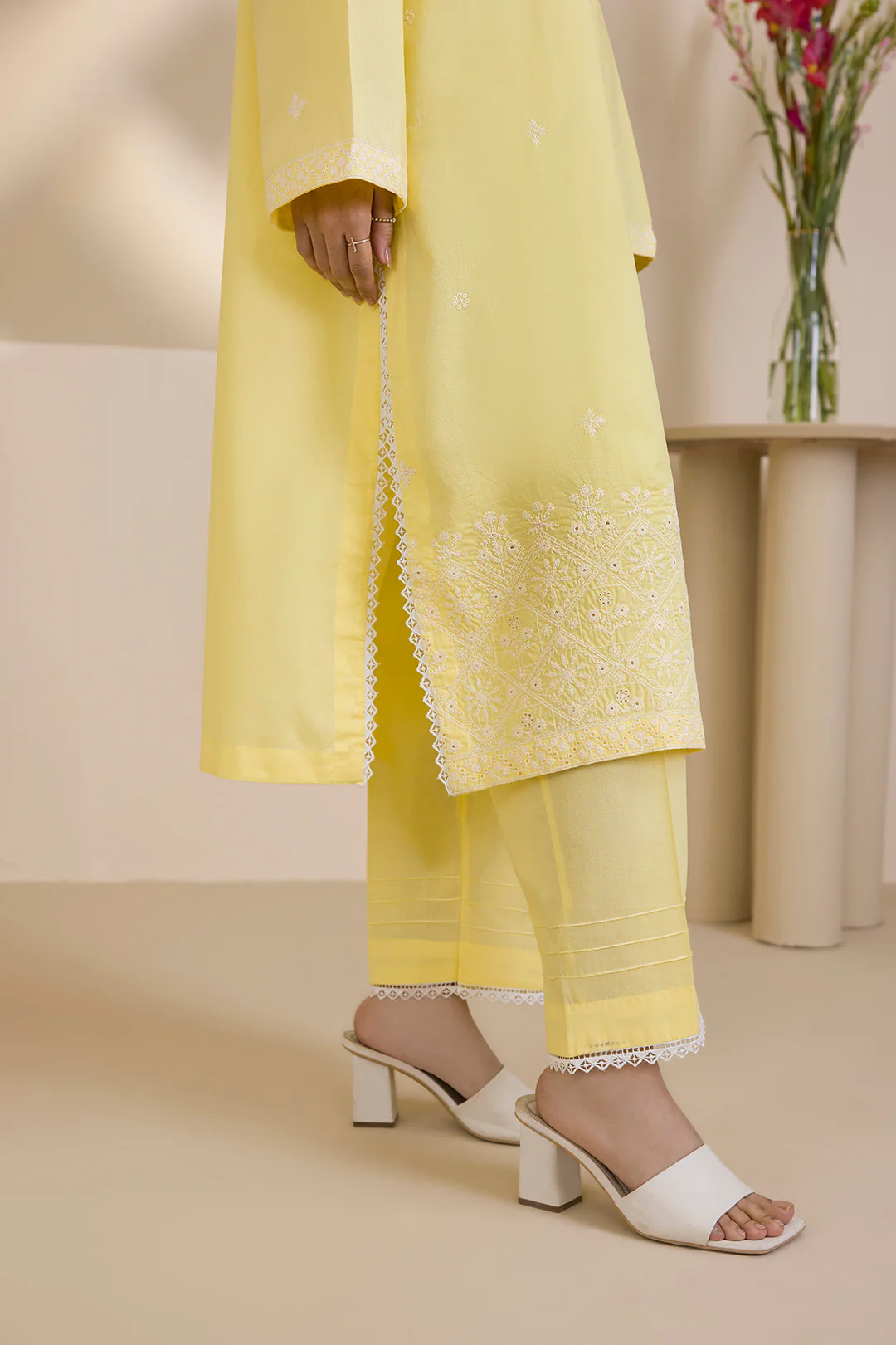Embroidered Kurta Trouser - 2601 - Image 8
