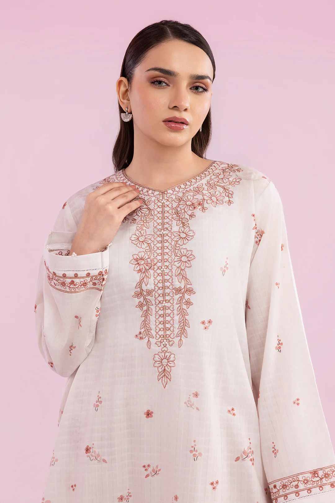 Embroidered Kurta Trouser - 2627 - Image 2