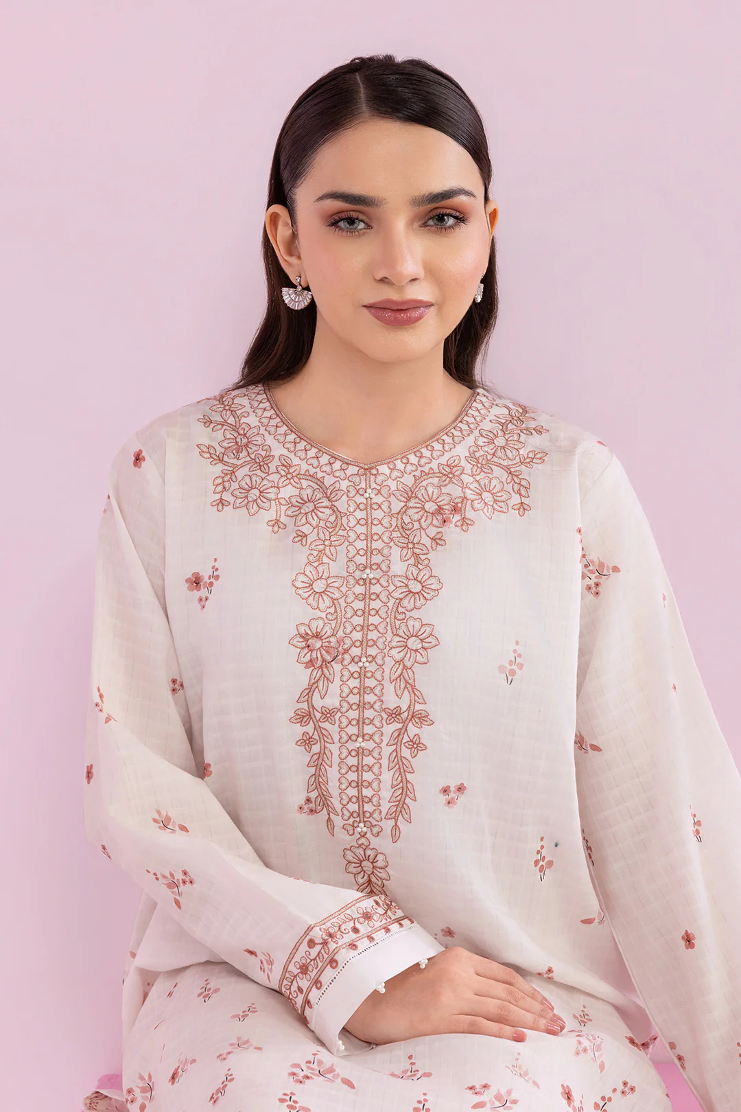 Embroidered Kurta Trouser - 2627 - Image 8
