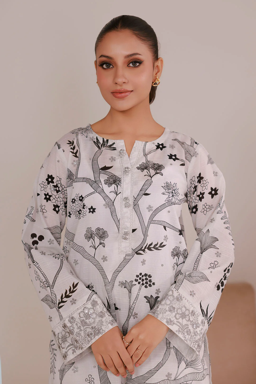 Embroidered Kurta Trouser - 2628 - Image 2