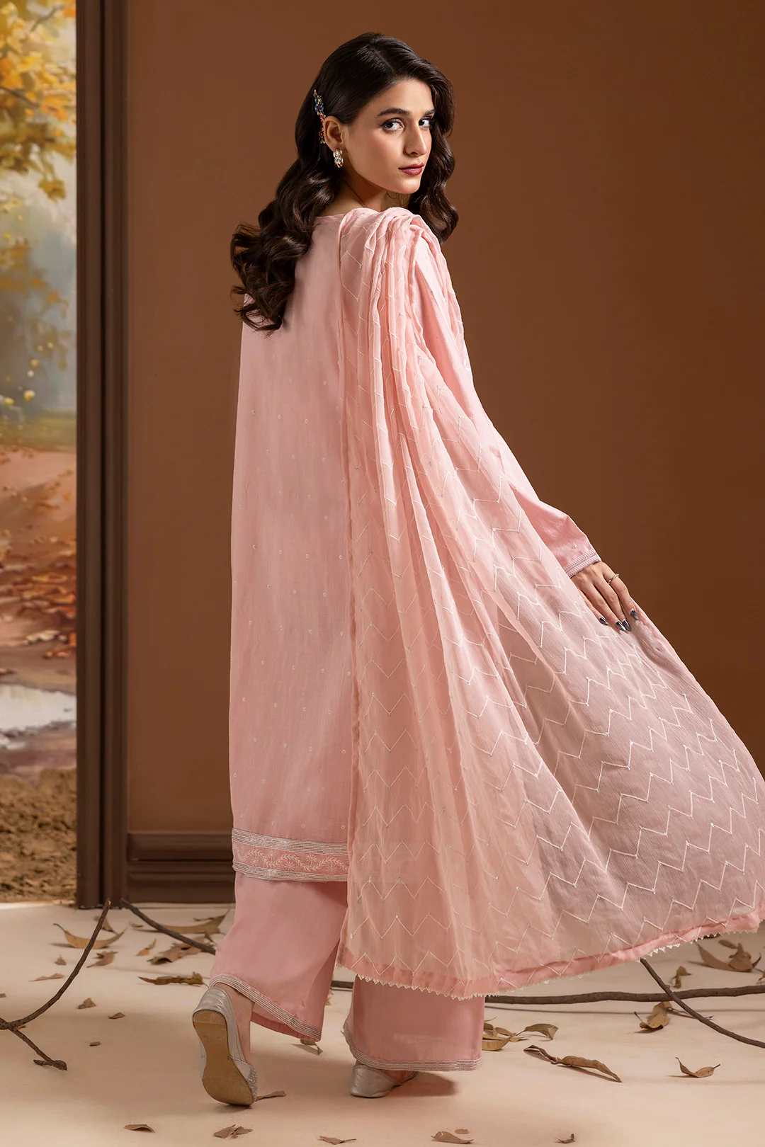 Embroidered Kurta Trouser - 2629 - Image 10