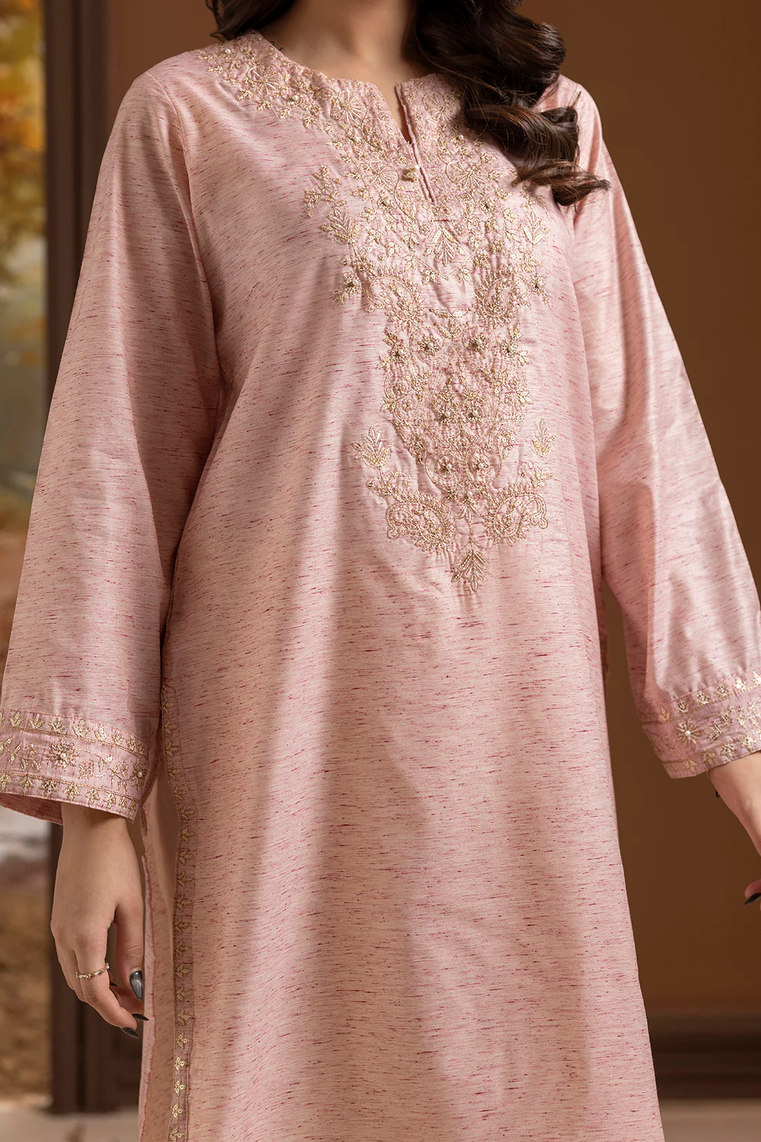 Embroidered Kurta Trouser - 2629 - Image 9
