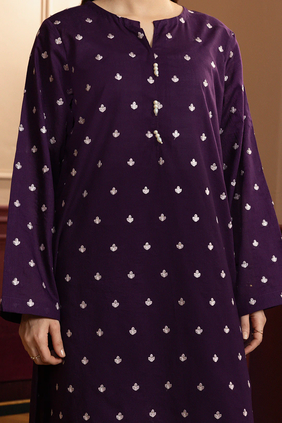 Embroidered Kurta Trouser - 2630 - Image 7