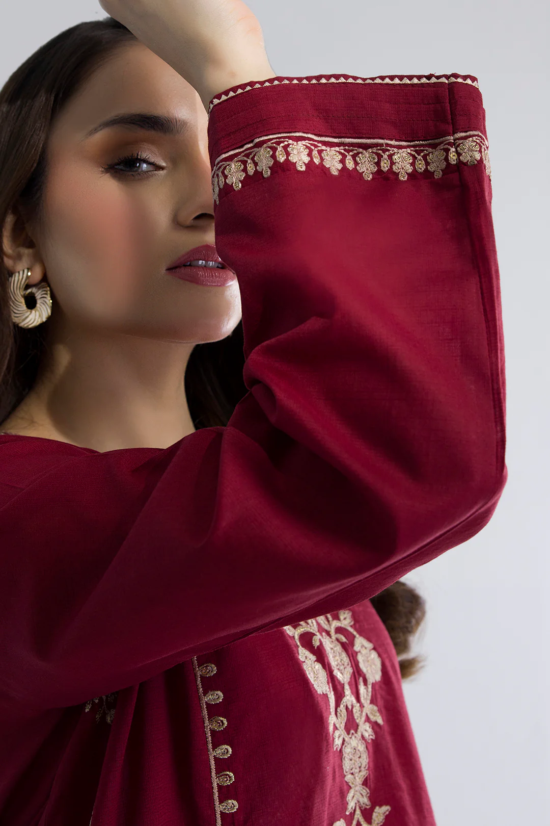 Embroidered Kurta Trouser - 2637 - Image 4