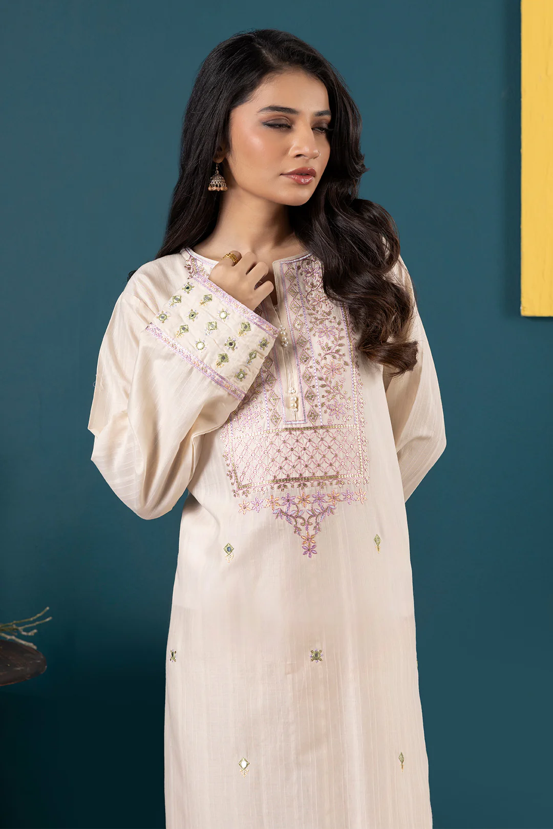 Embroidered Kurta Trouser - 2638 - Image 2