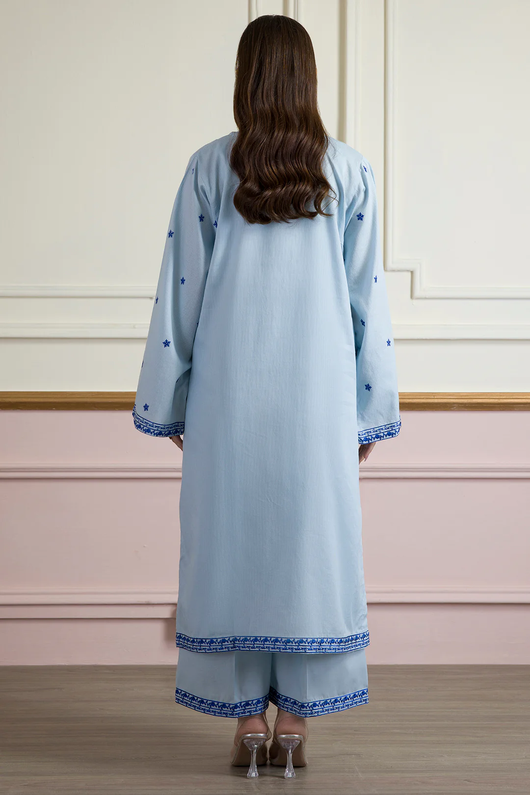 Embroidered Kurta Trouser - 2662 - Image 9
