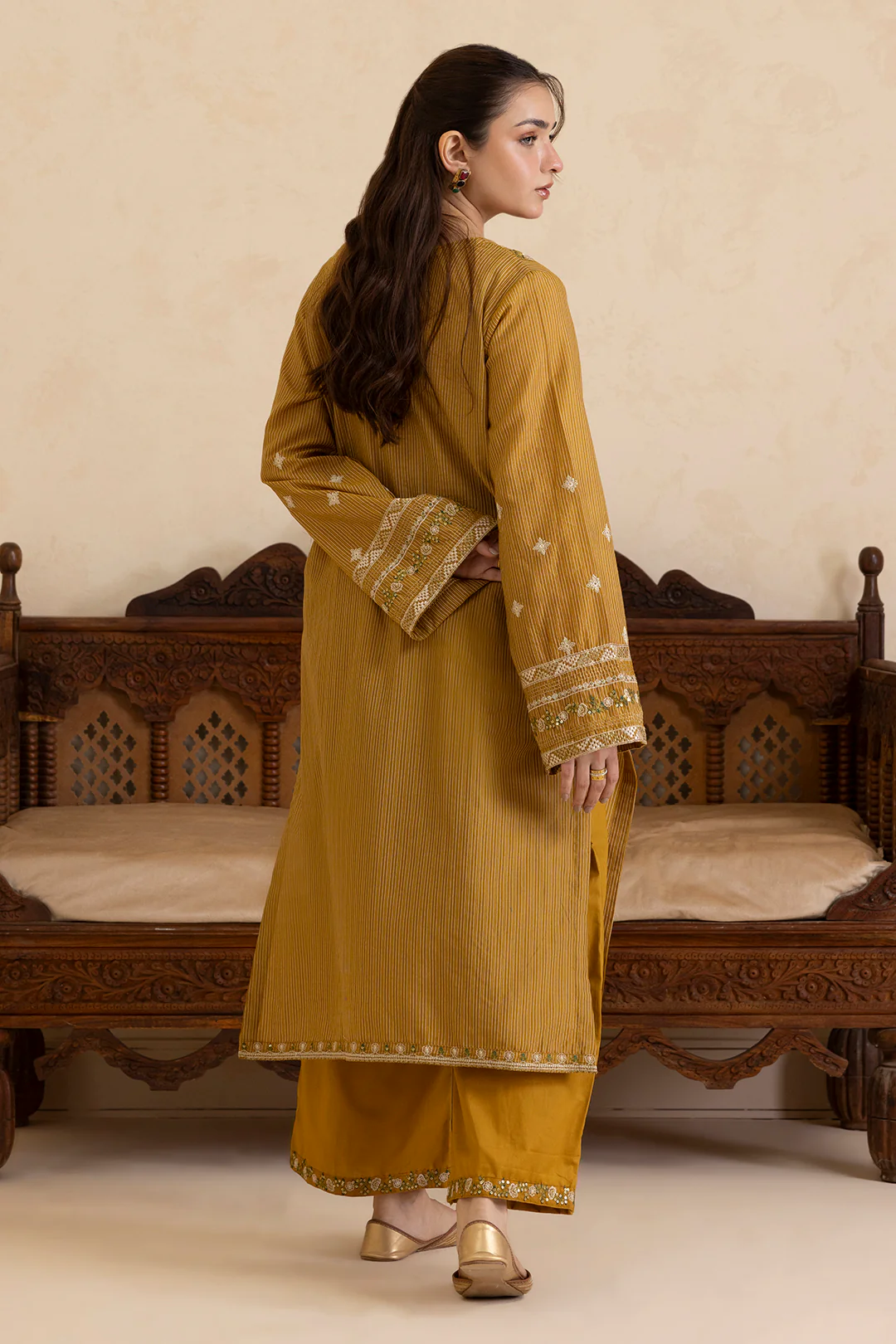 Embroidered Kurta Trouser - 2671 - Image 10