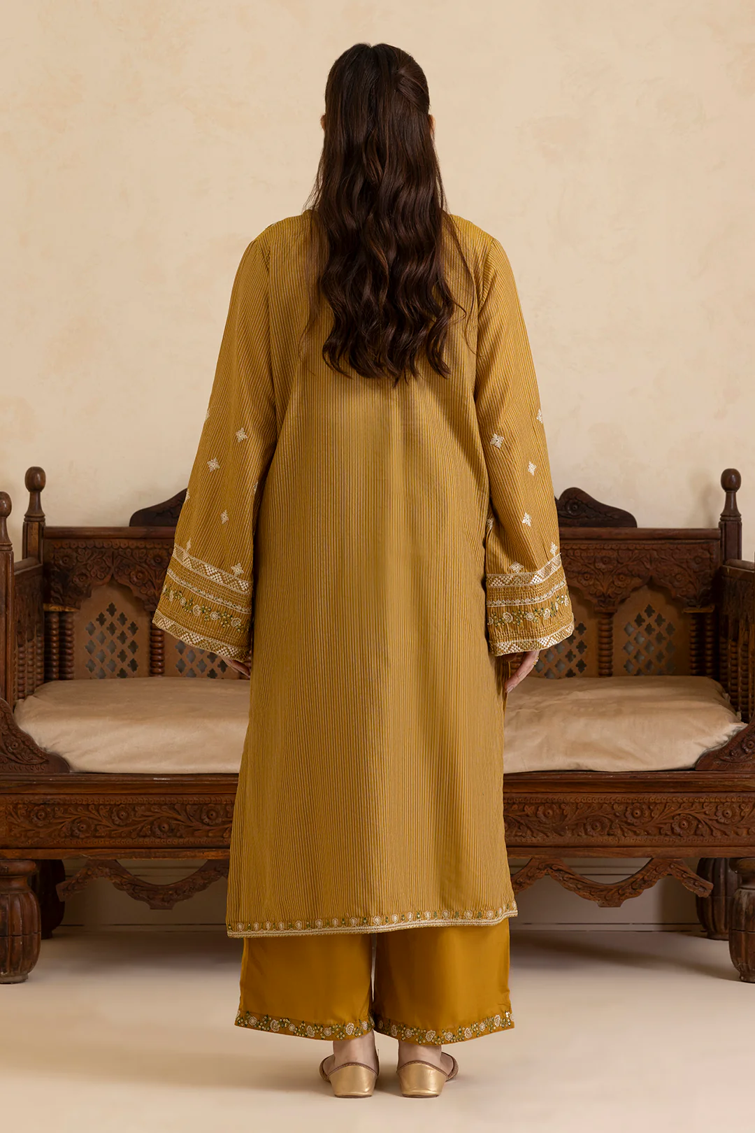 Embroidered Kurta Trouser - 2671 - Image 11