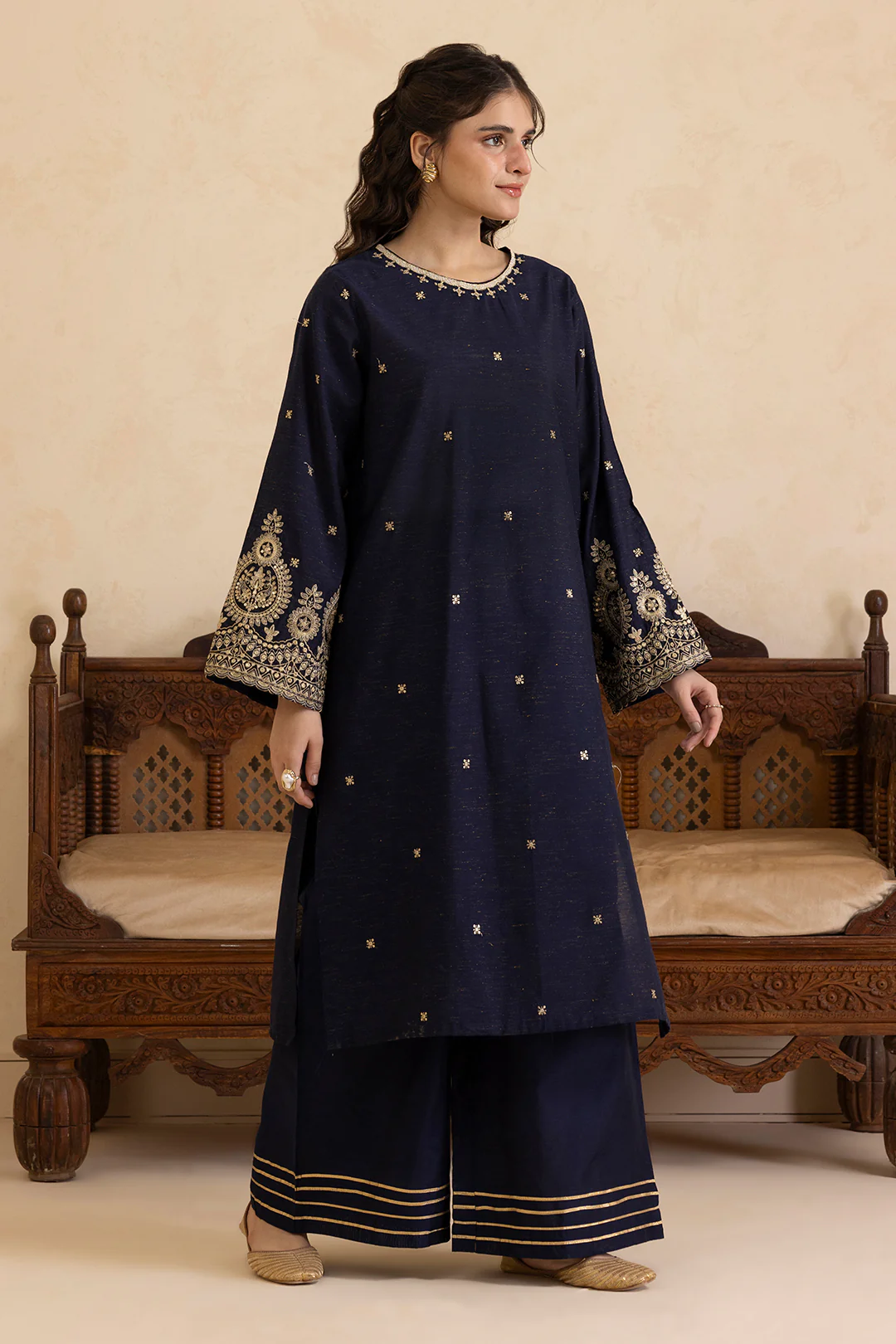 Embroidered Kurta Trouser - 2683 - Image 6