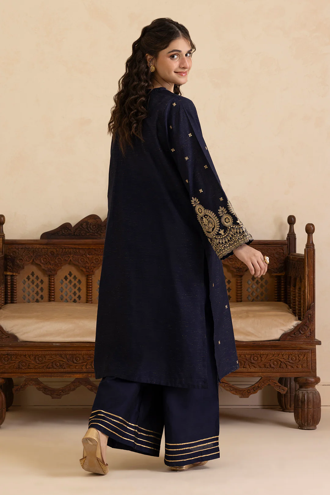 Embroidered Kurta Trouser - 2683 - Image 8