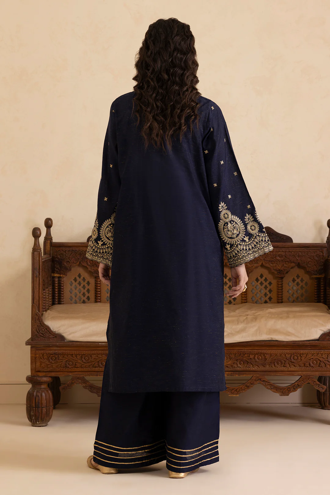 Embroidered Kurta Trouser - 2683 - Image 9