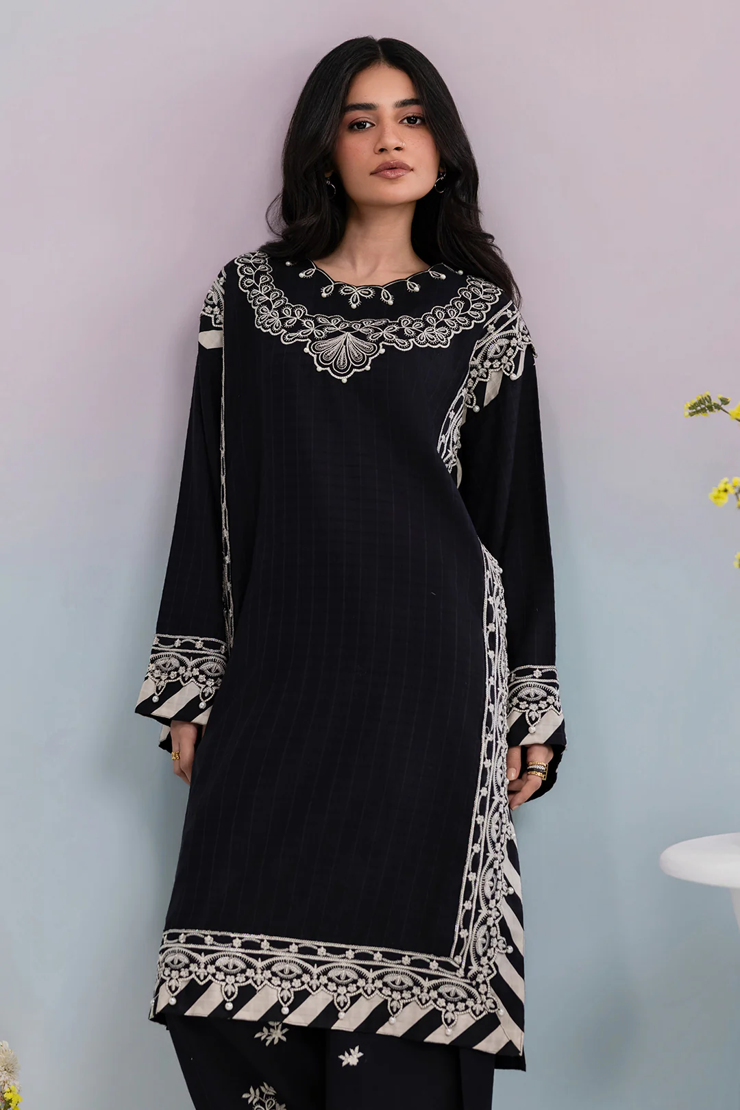 Embroidered Kurta Trouser - 2827 - Image 3