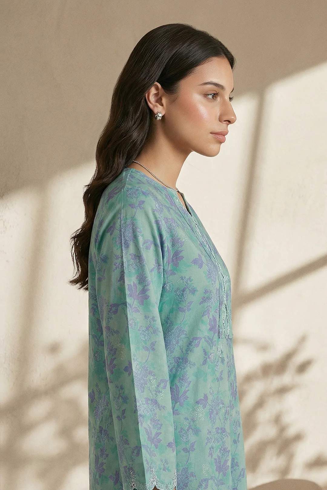 Embroidered Kurta Trouser - 2372 - Image 3