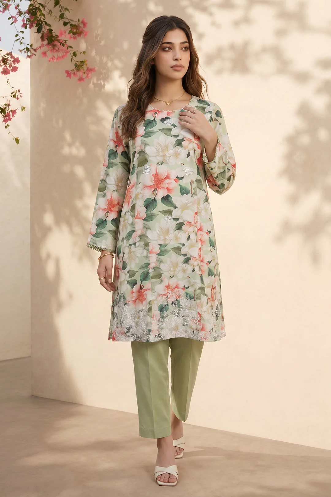 Embroidered Kurta Trouser - 2375 - Image 6