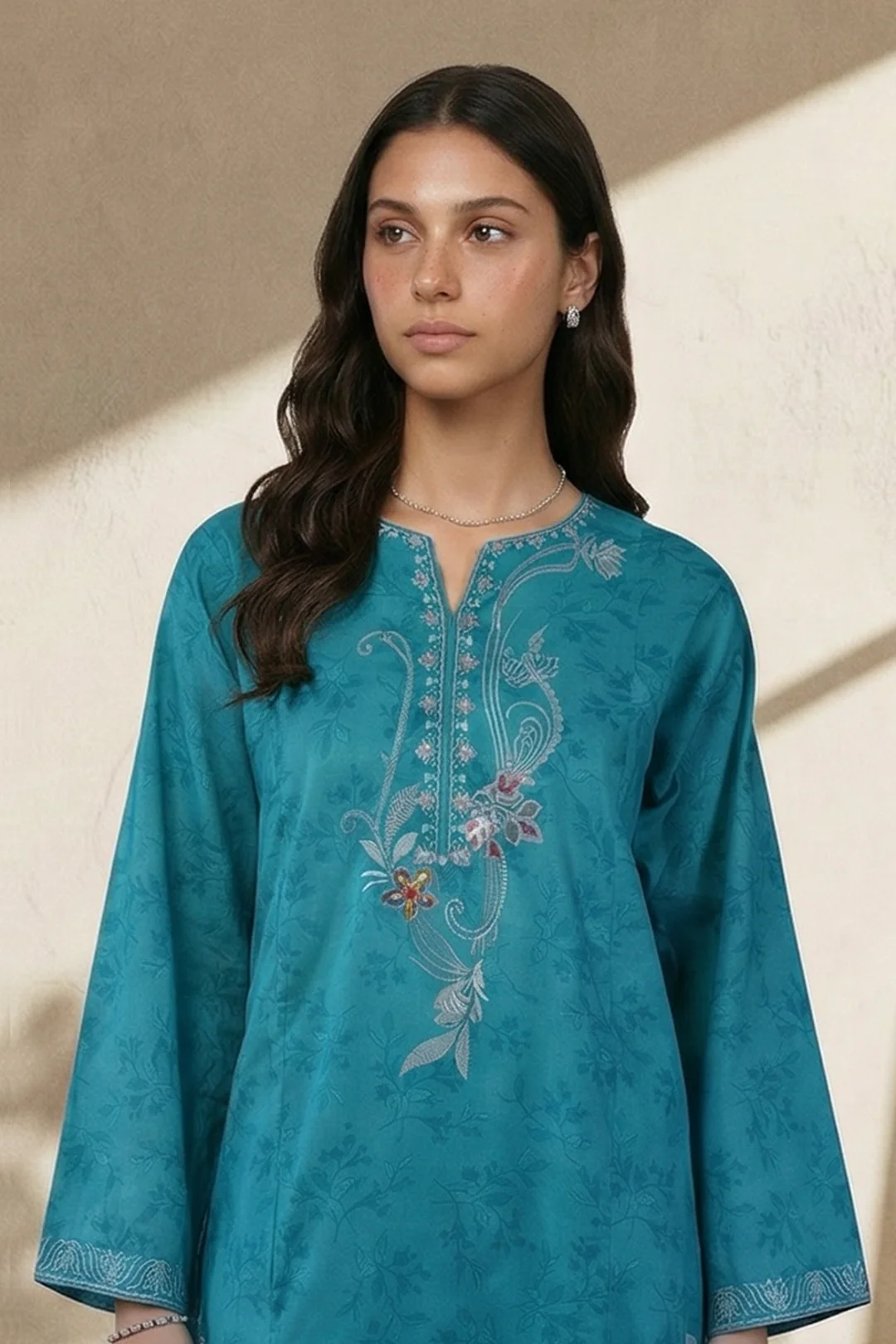 Embroidered Kurta Trouser - 2378 - Image 2