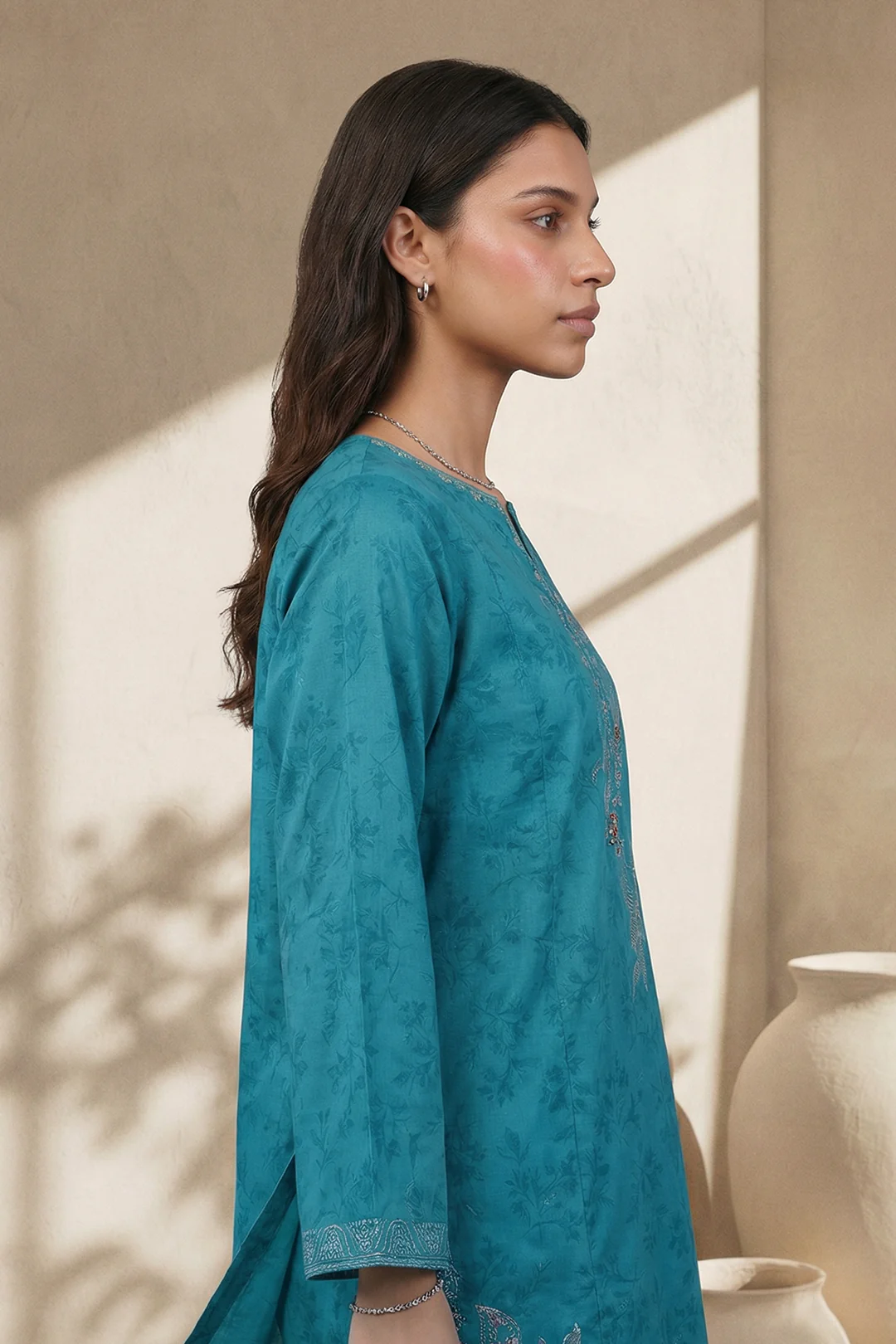 Embroidered Kurta Trouser - 2378 - Image 5