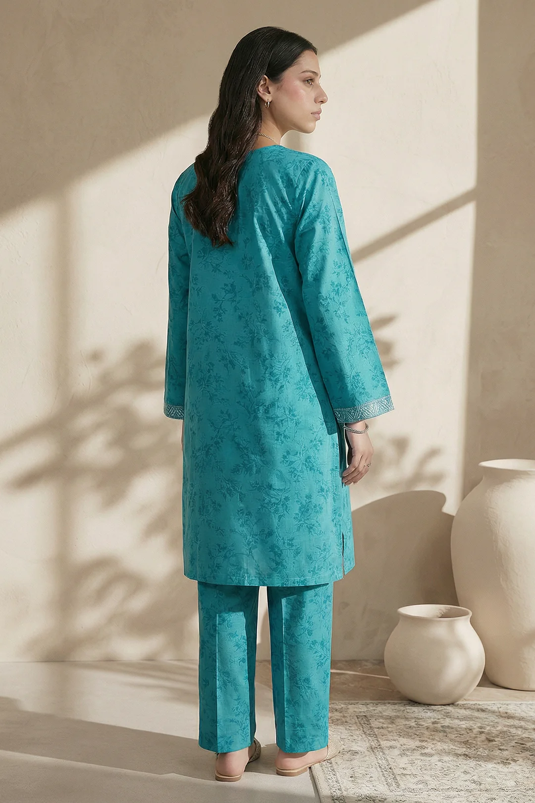 Embroidered Kurta Trouser - 2378 - Image 6
