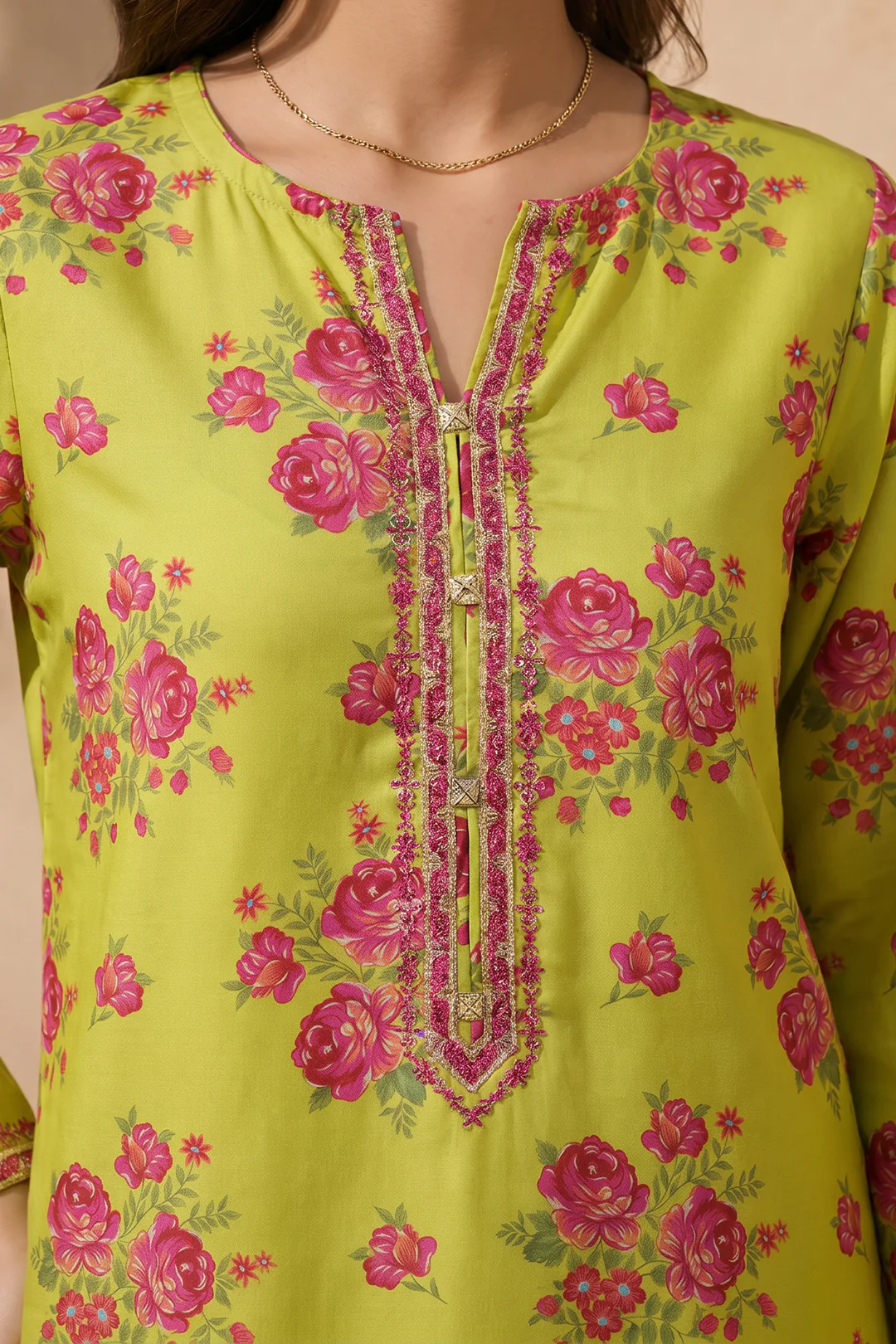 Embroidered Kurta Trouser - 2386 - Image 3