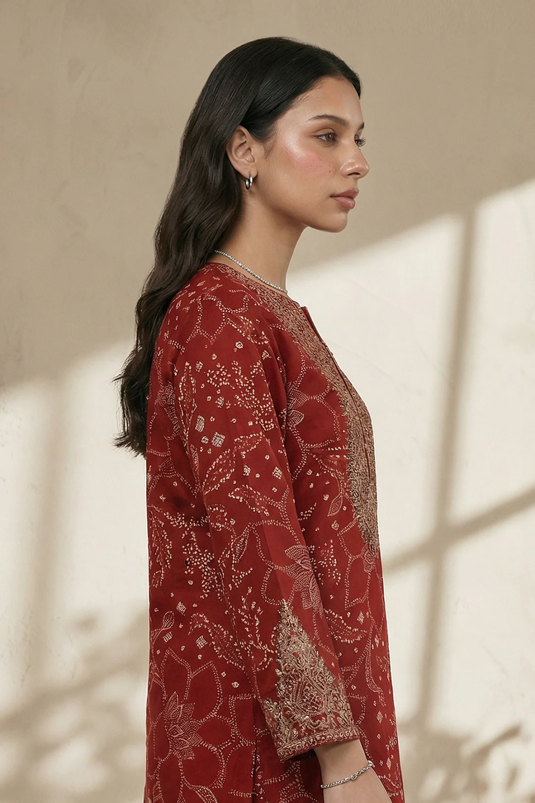 Embroidered Kurta Trouser - 2389 - Image 5