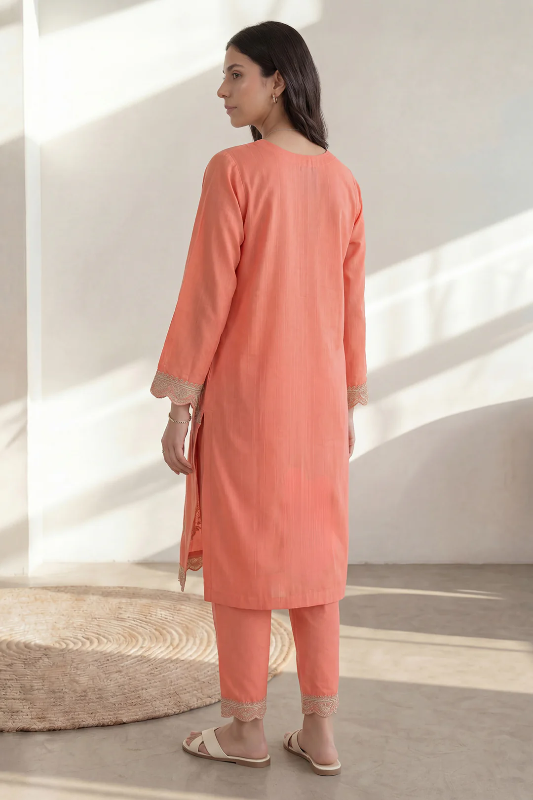 Embroidered Kurta Trouser - 3212 - Image 6