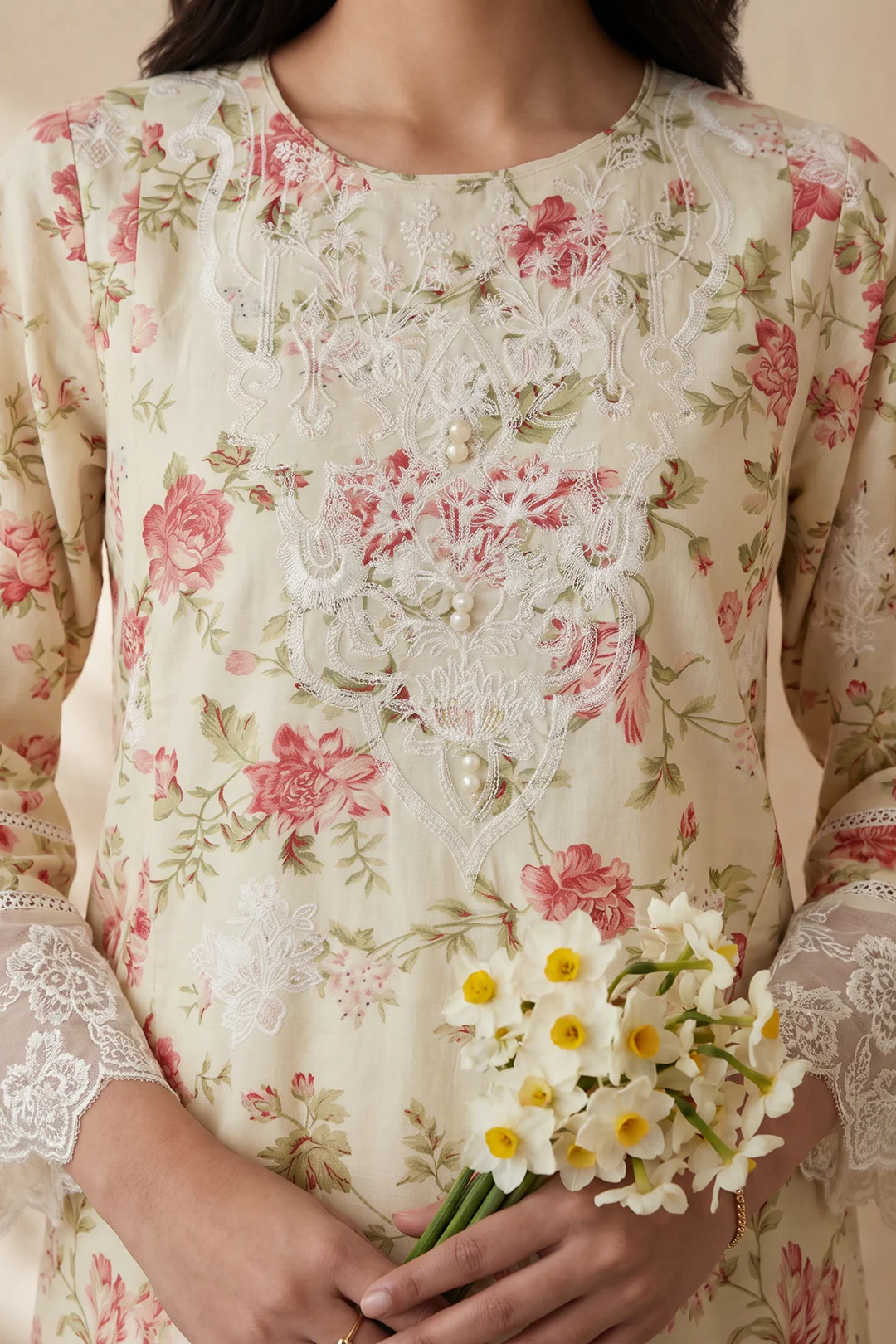 Embroidered Kurta Trouser - 3233 - Image 3