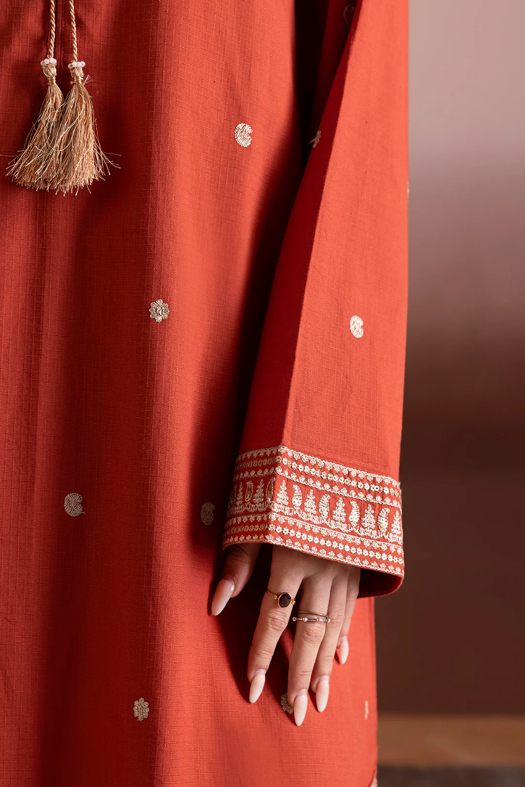 Embroidered Kurta Trouser - 3377 - Image 11
