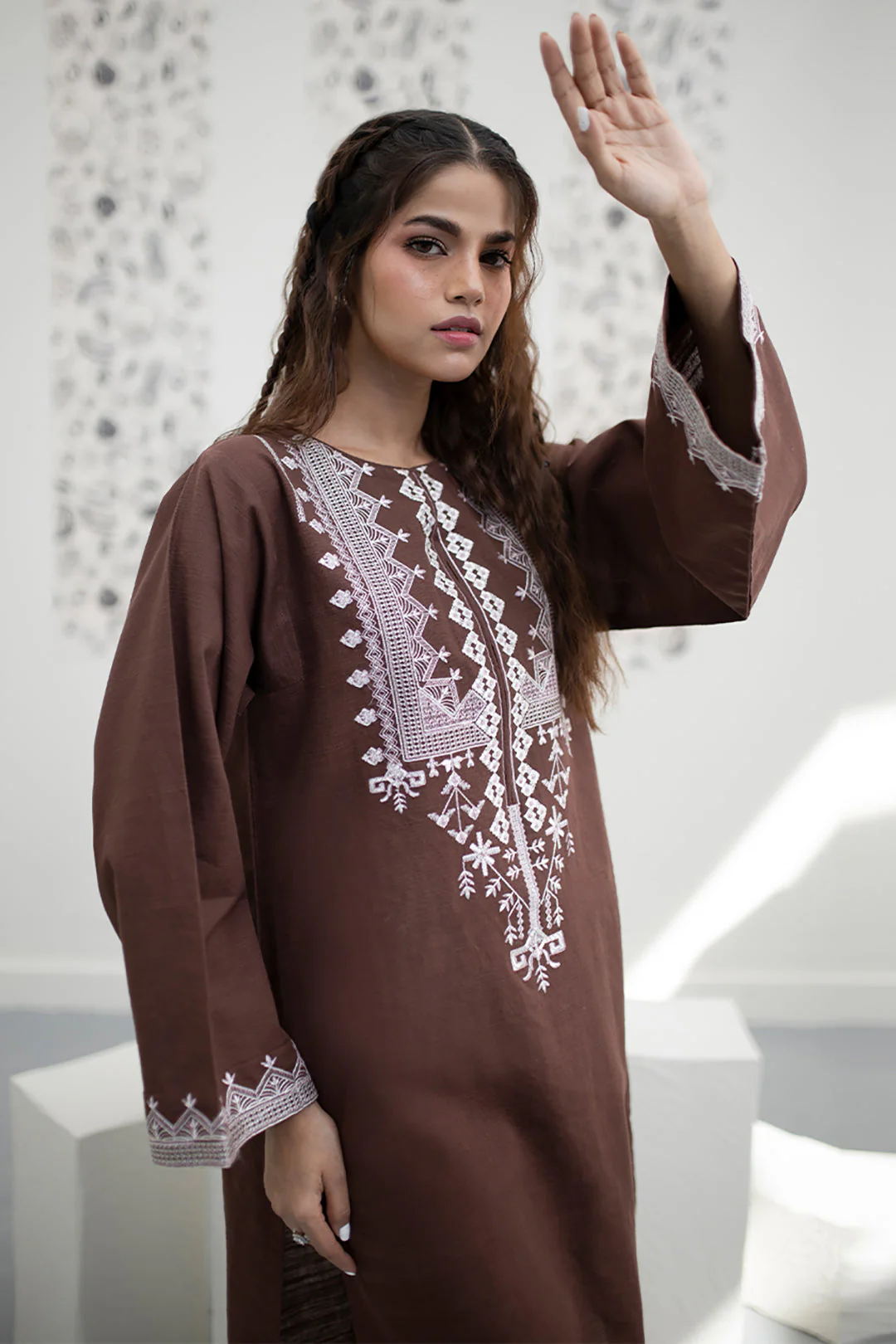 Embroidered Kurta Trouser - 1402 - Image 2