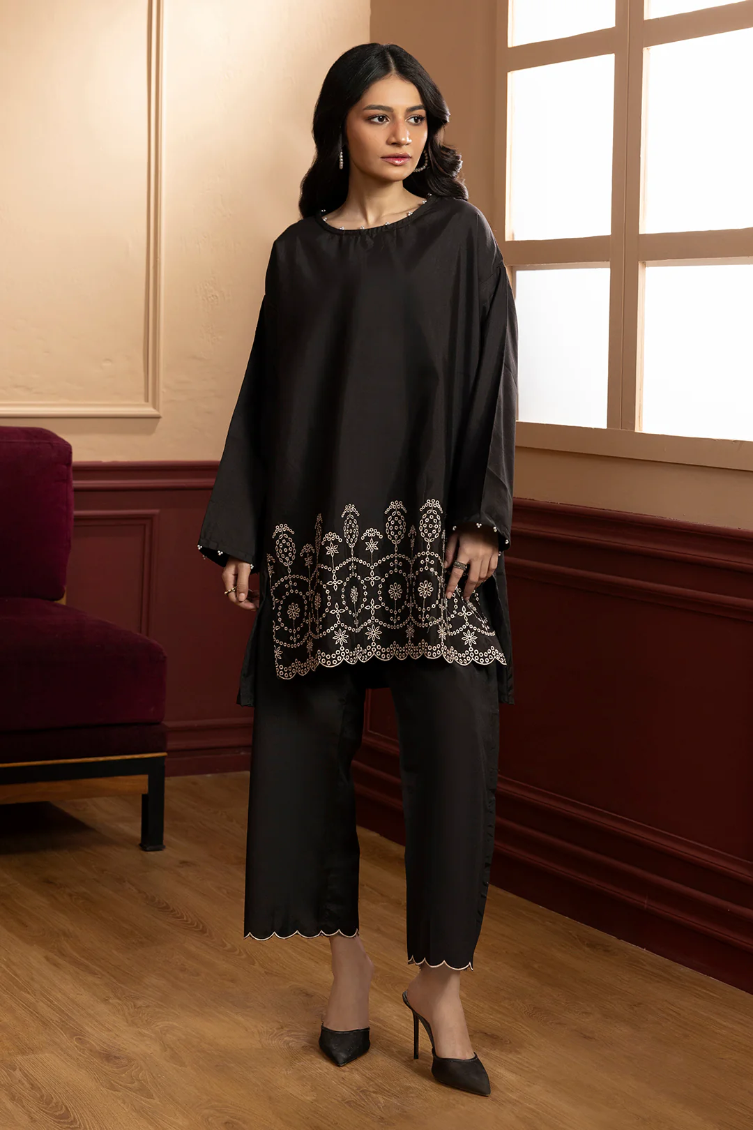 Embroidered Kurta Trouser - 1522 - Image 3