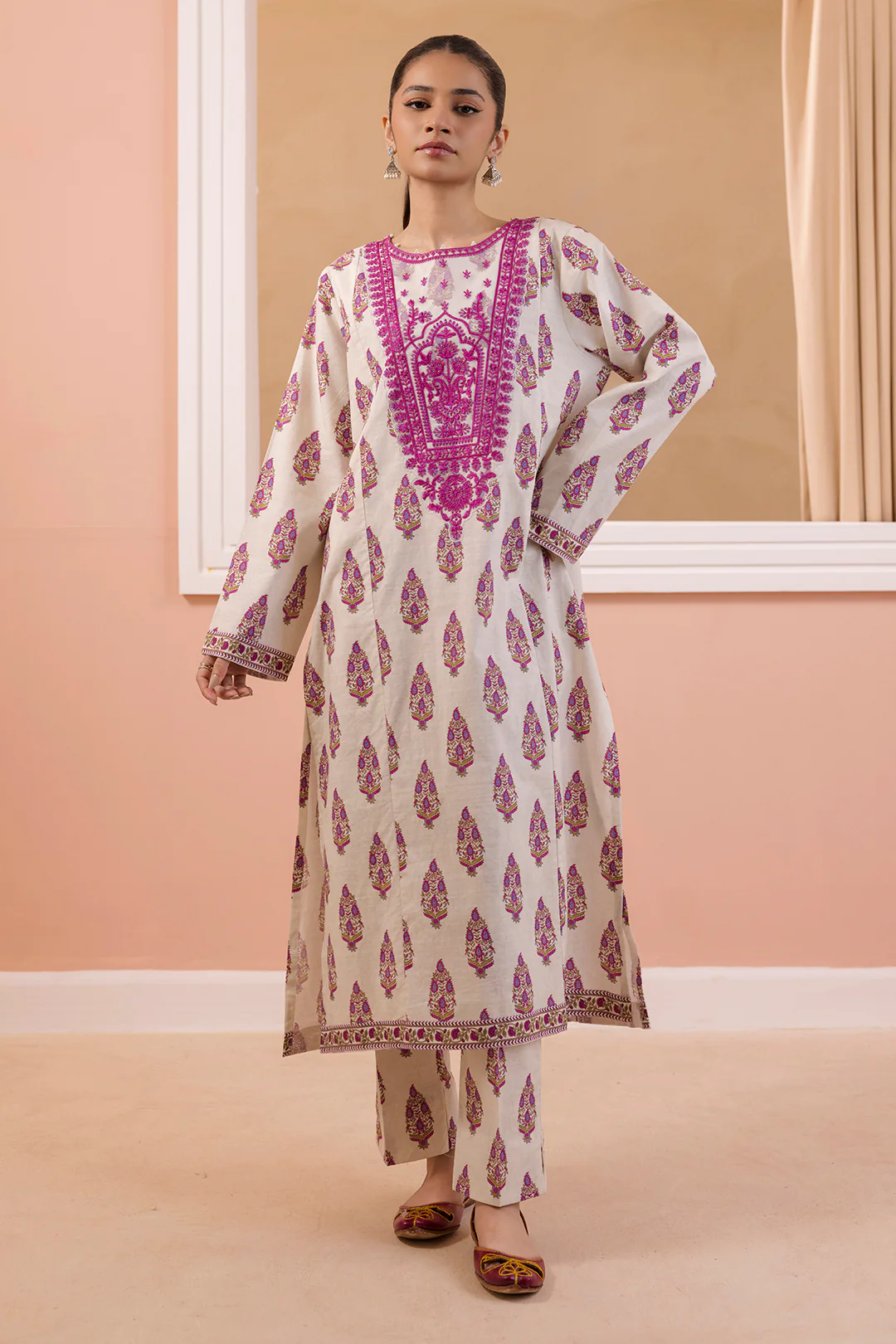 Embroidered Kurta Trouser - 2295