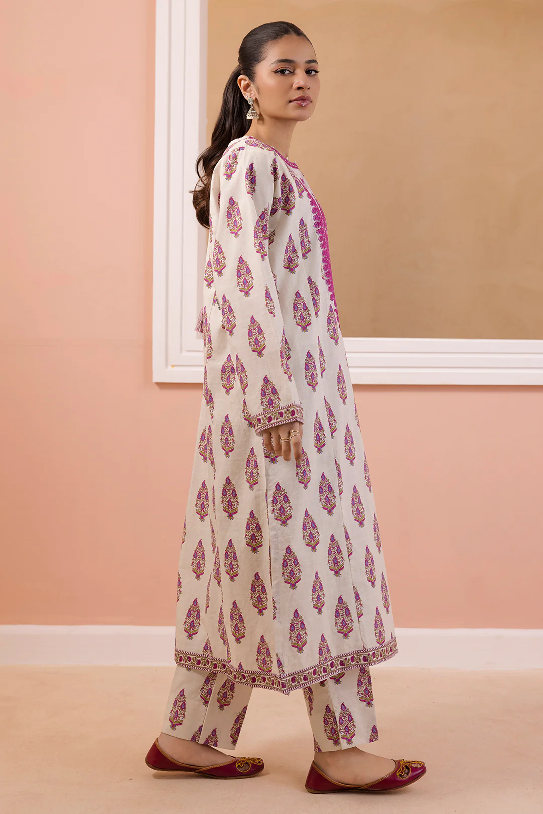 Embroidered Kurta Trouser - 2295 - Image 6