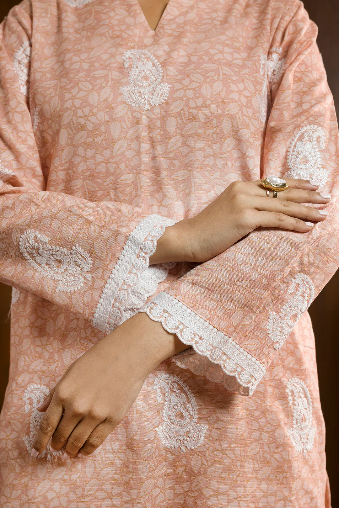 Embroidered Kurta Trouser - 3003 - Image 10