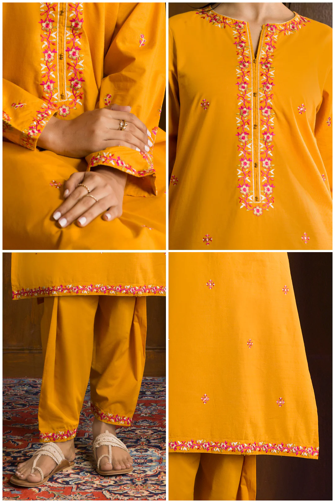 Embroidered Kurta Trouser - 3037 - Image 2
