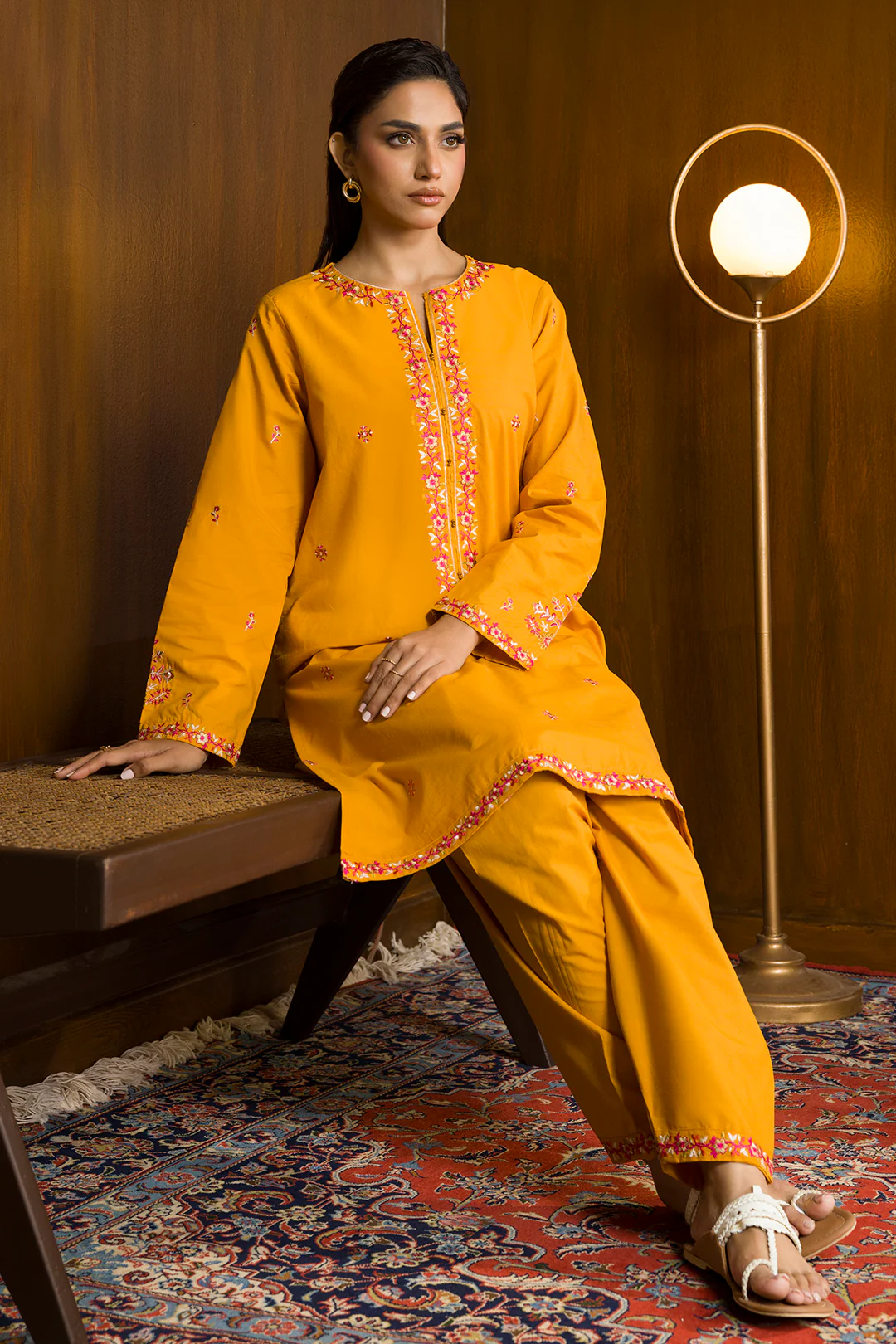 Embroidered Kurta Trouser - 3037 - Image 6