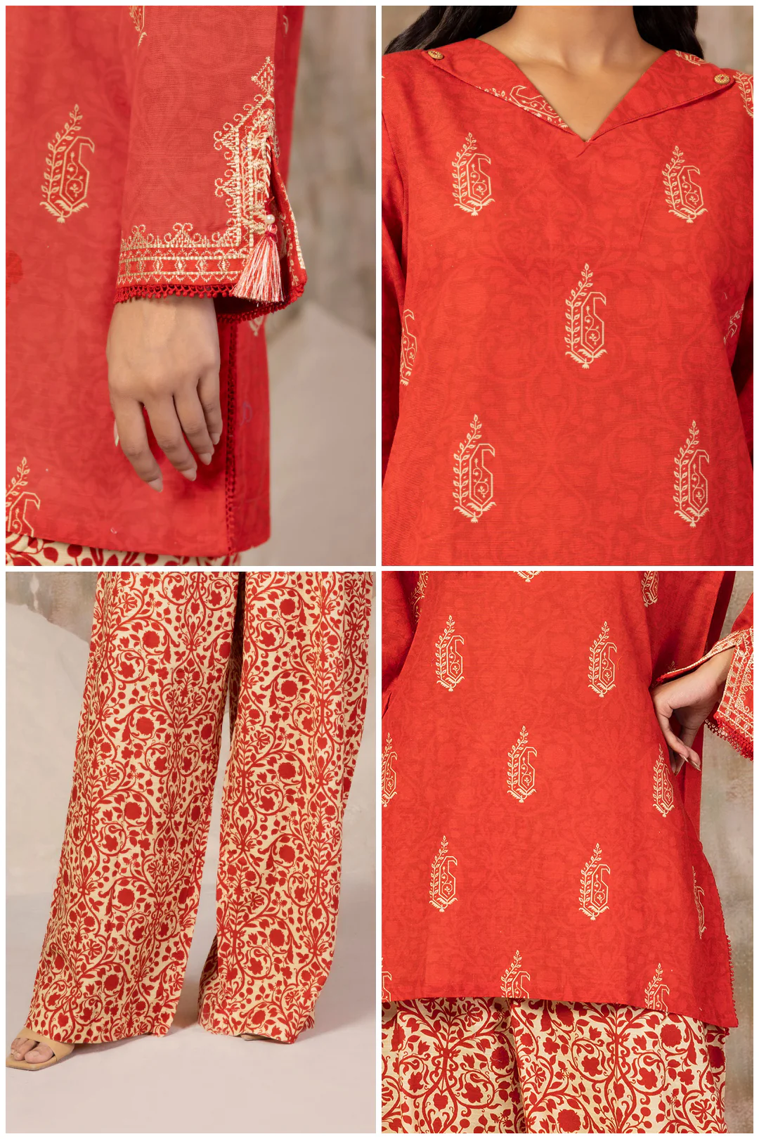 Embroidered Kurta Trouser - 3068 - Image 2